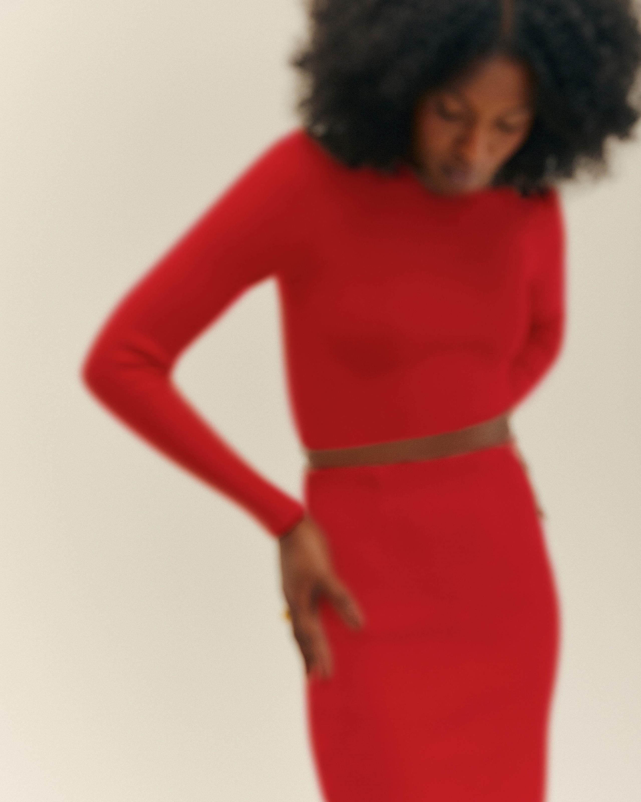 Saia Raquel Tricot Vermelho