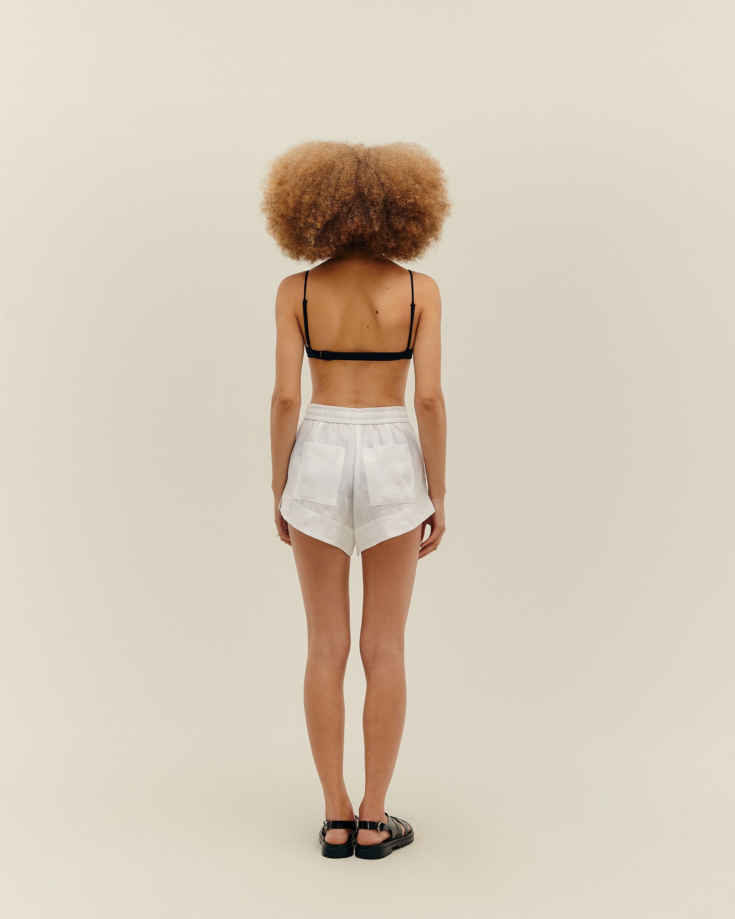 Short Asa Delta Linho Off-White