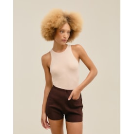 Haight — Short Coucou Tricot Marrom Brauna