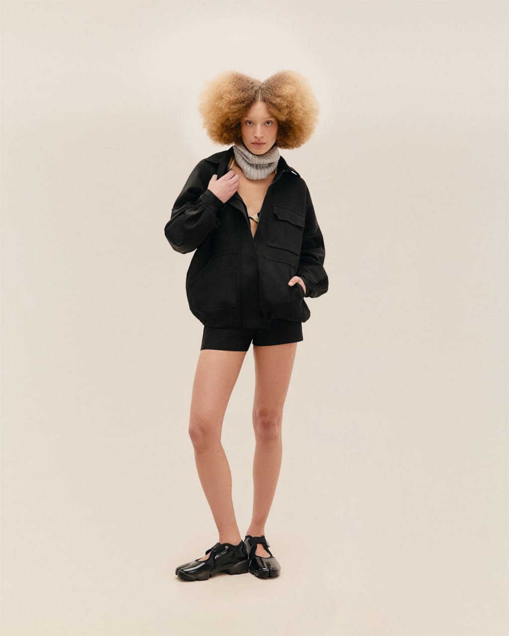 Short Coucou Tricot Preto