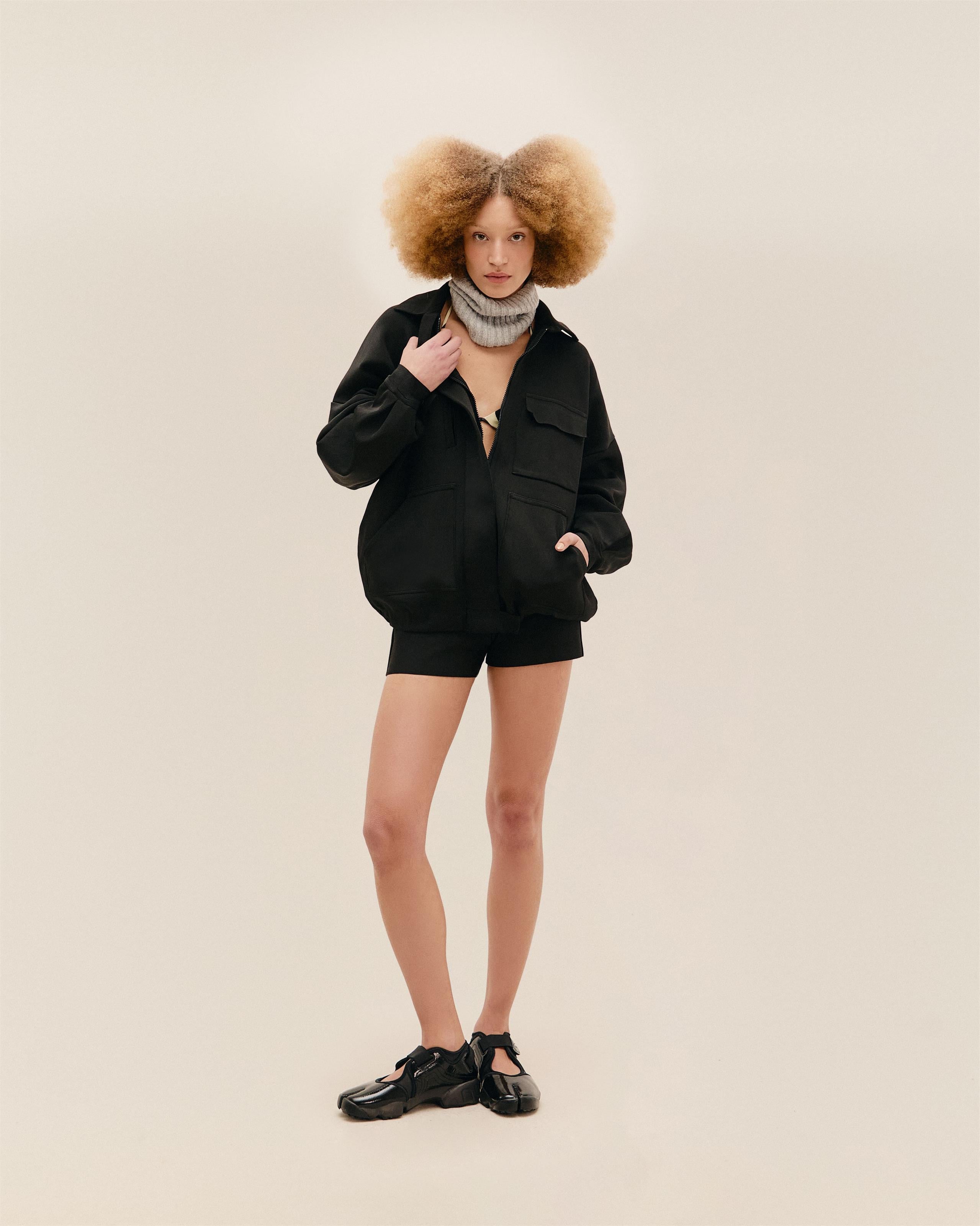 Short Coucou Tricot Preto