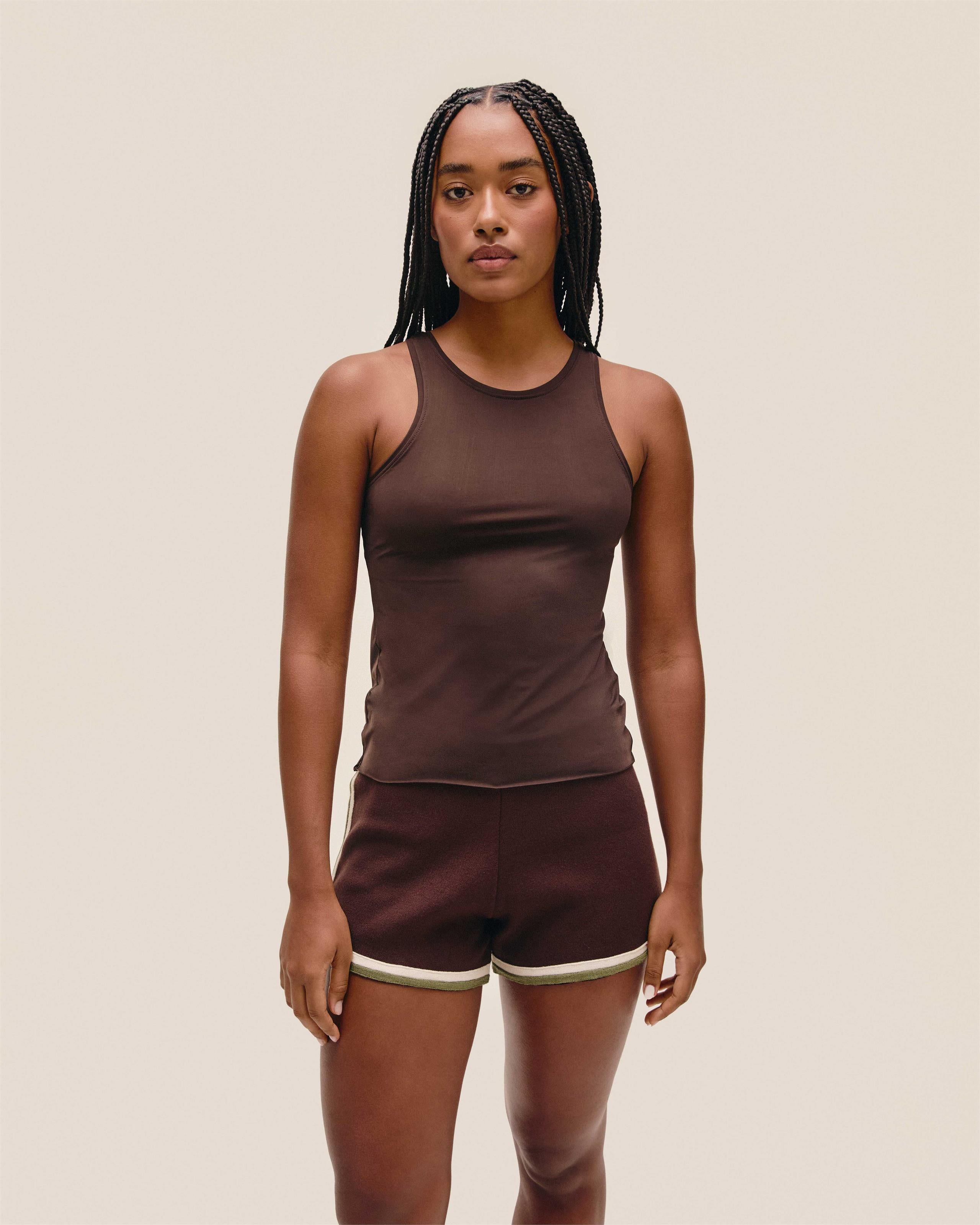 Short Lilian Tricot Marrom