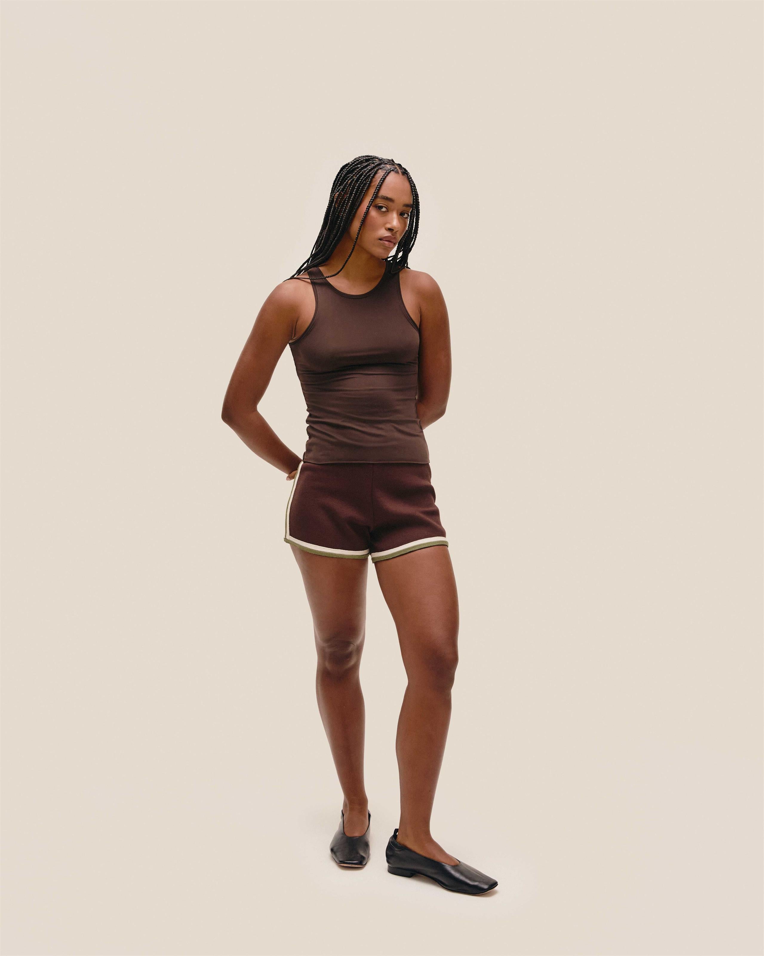 Short Lilian Tricot Marrom