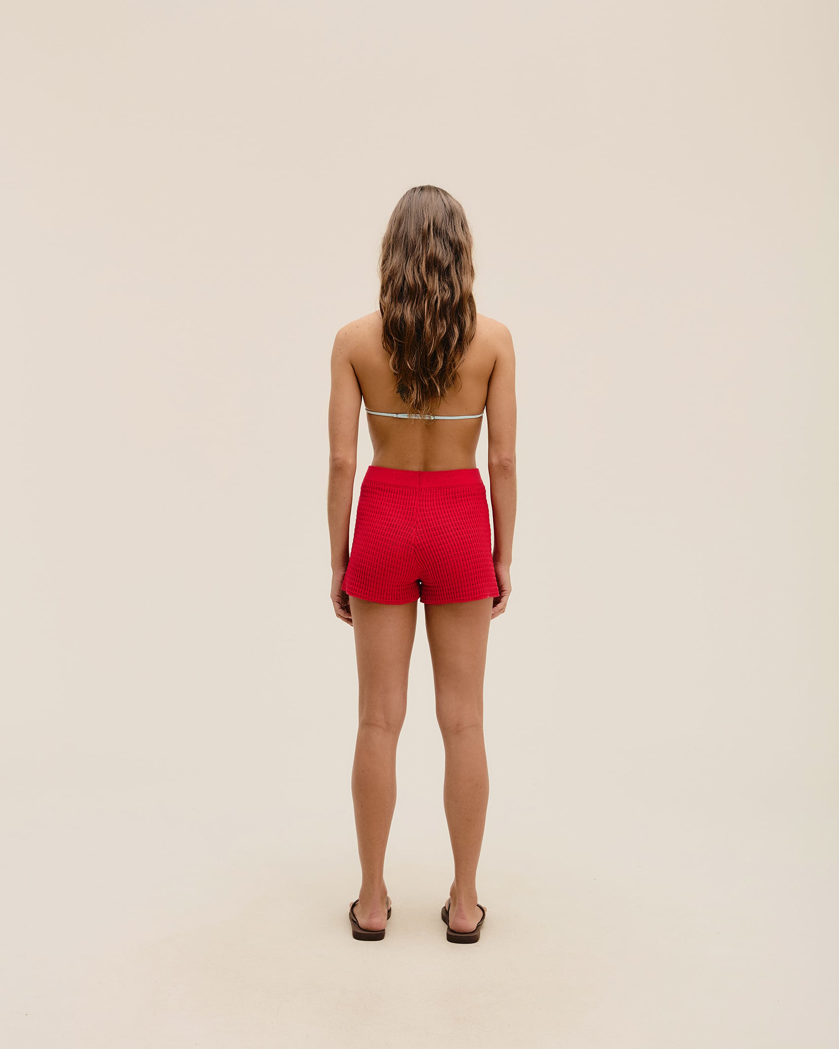 Short Lou Tricot Vermelho Desvio