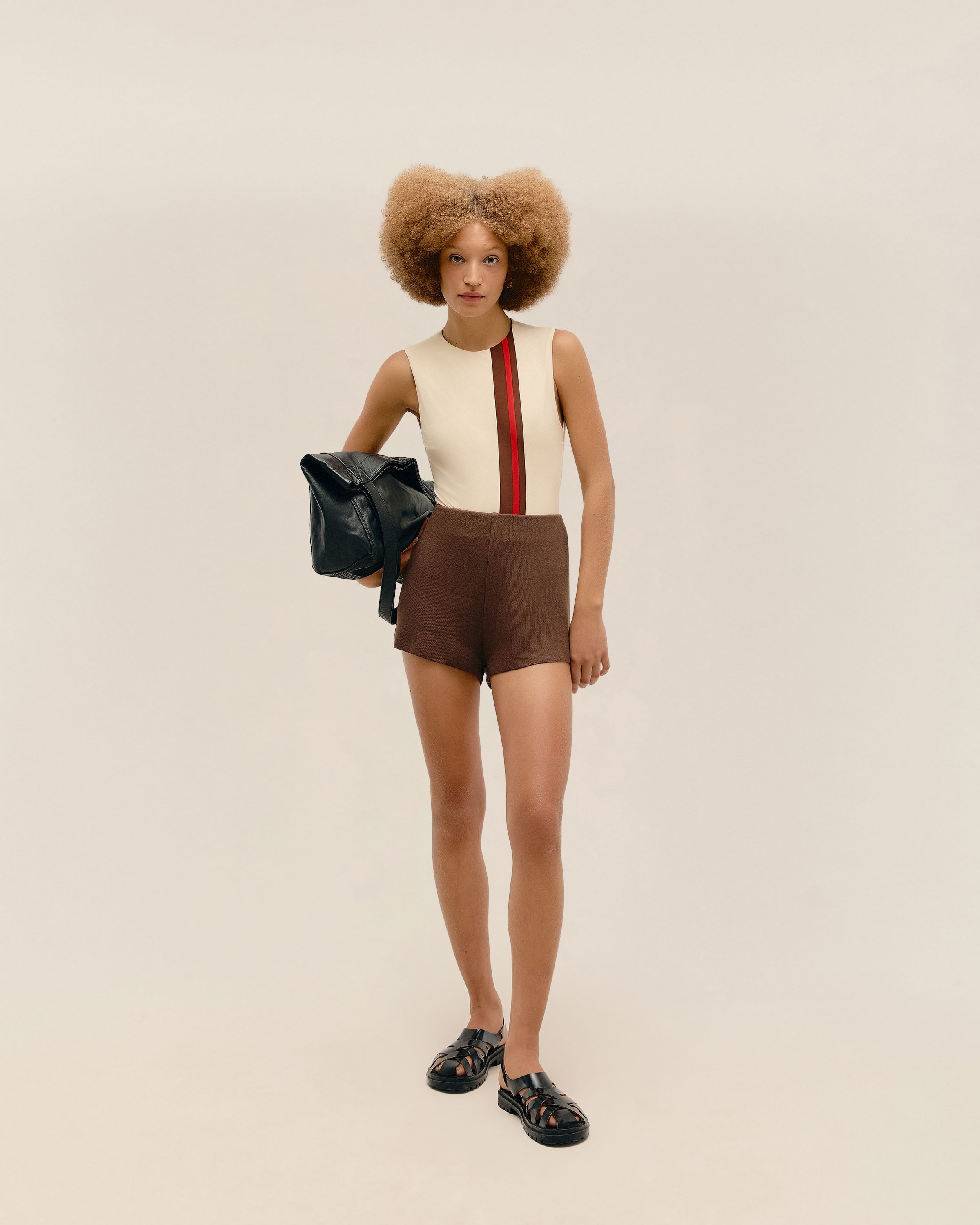 Short Marta Tricot Marrom Brauna