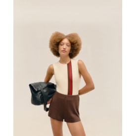 Haight — Short Marta Tricot Marrom Brauna