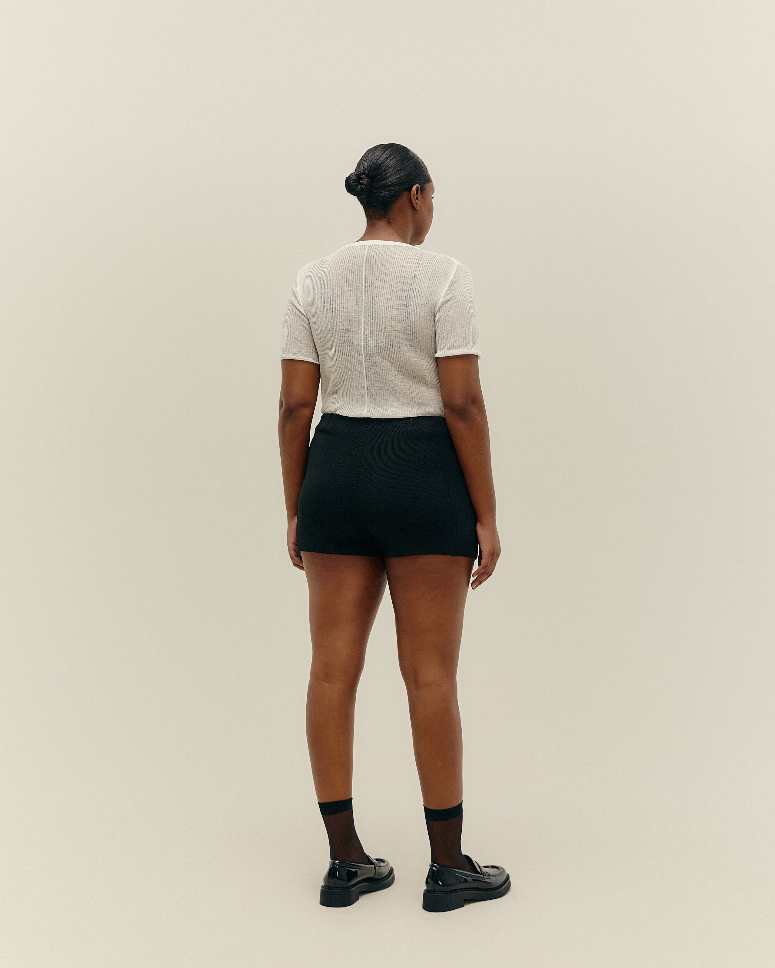 Short Mini Coucou Tricot Preto