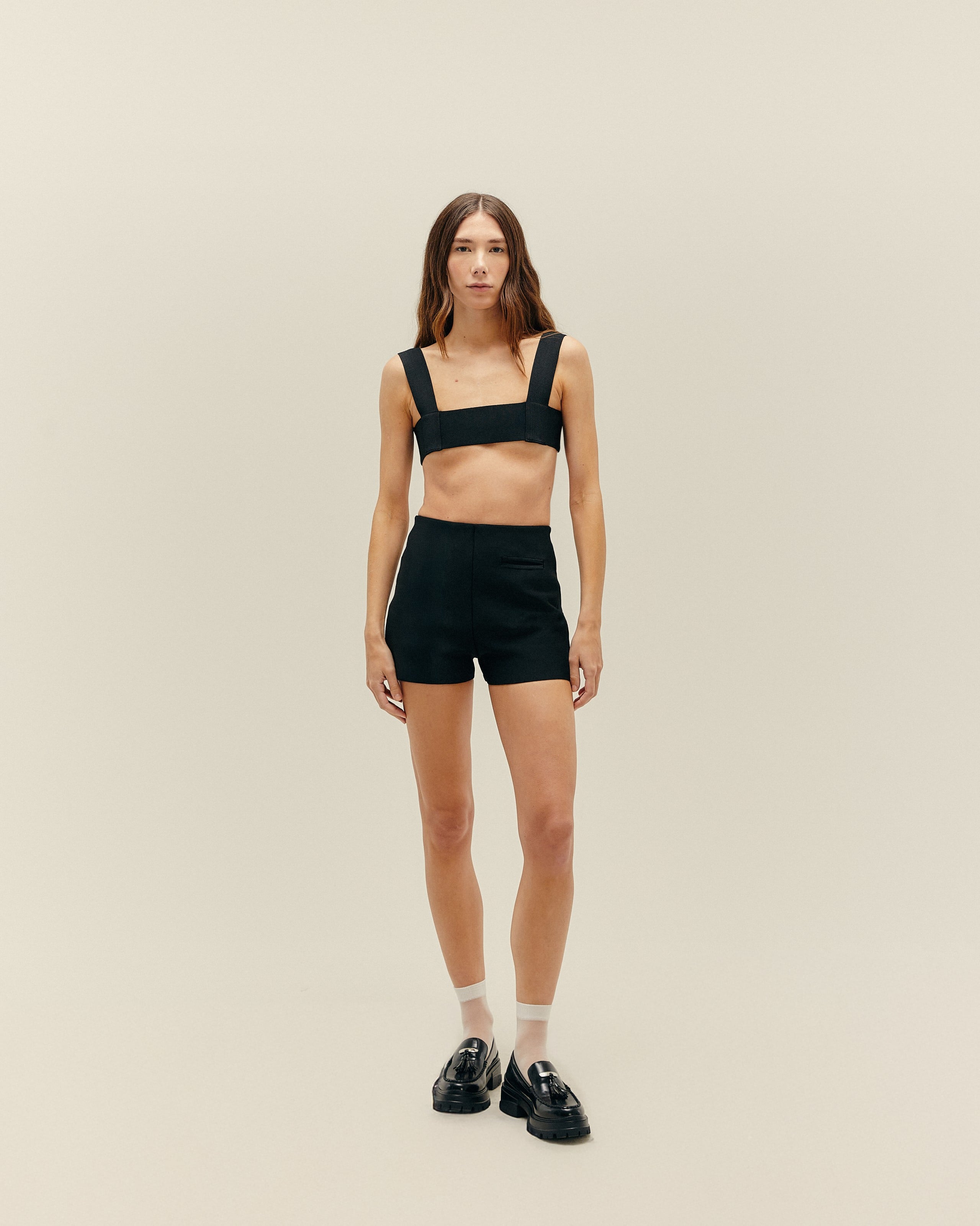 Short Mini Coucou Tricot Preto