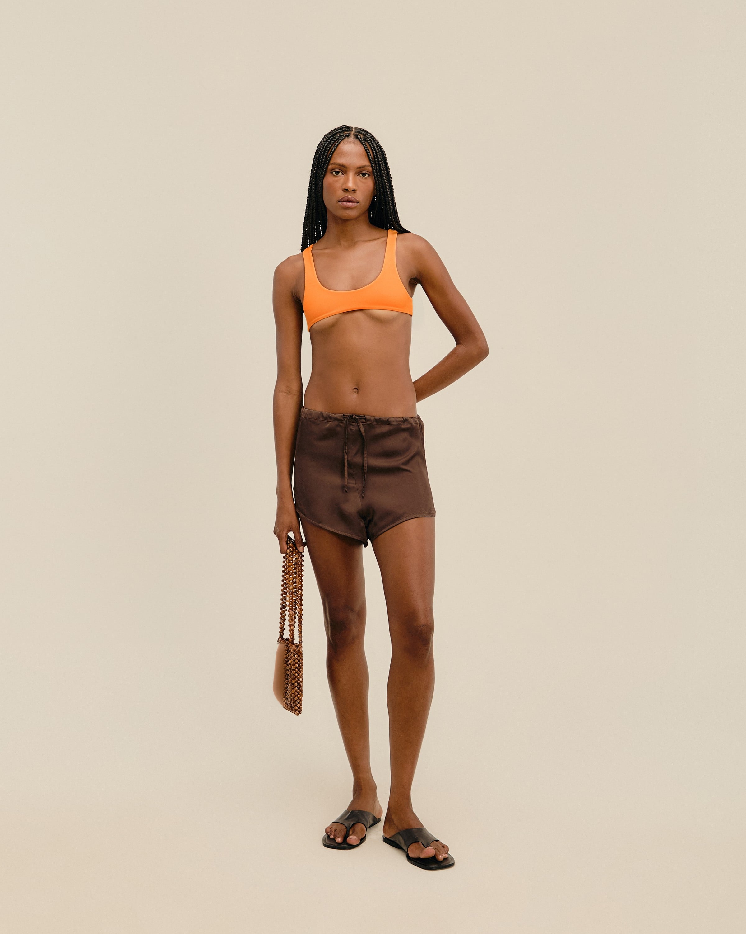 Short Mini Marrom Brauna