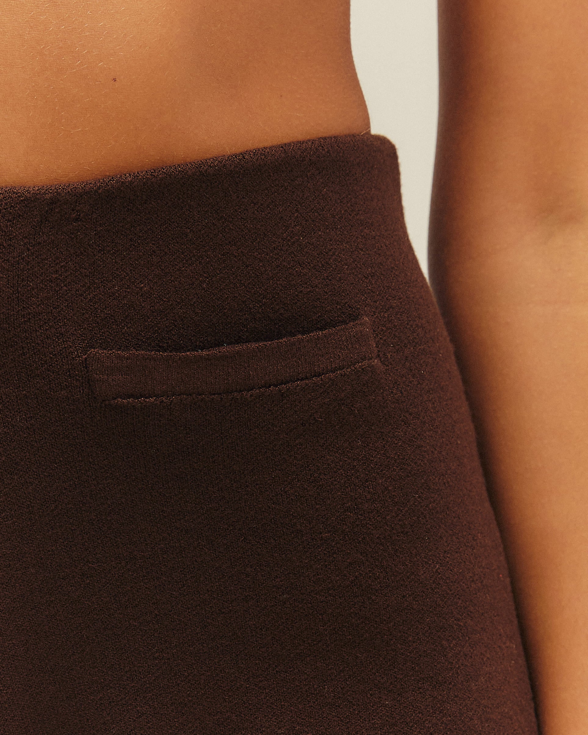 Short Mini Pipa Sport Tricot Marrom