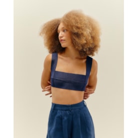 Haight — Top Alça Larga Tricot Marinho