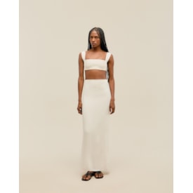 Haight — Top Alça Larga Tricot Off-White