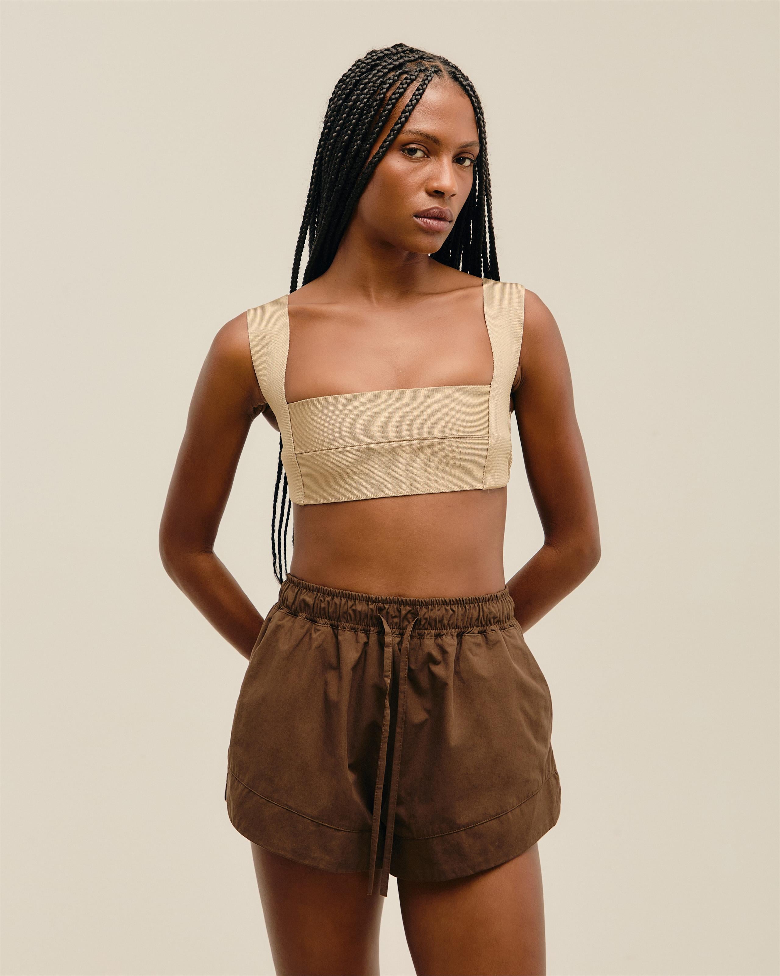 Top Alça Larga Tricot Off-White