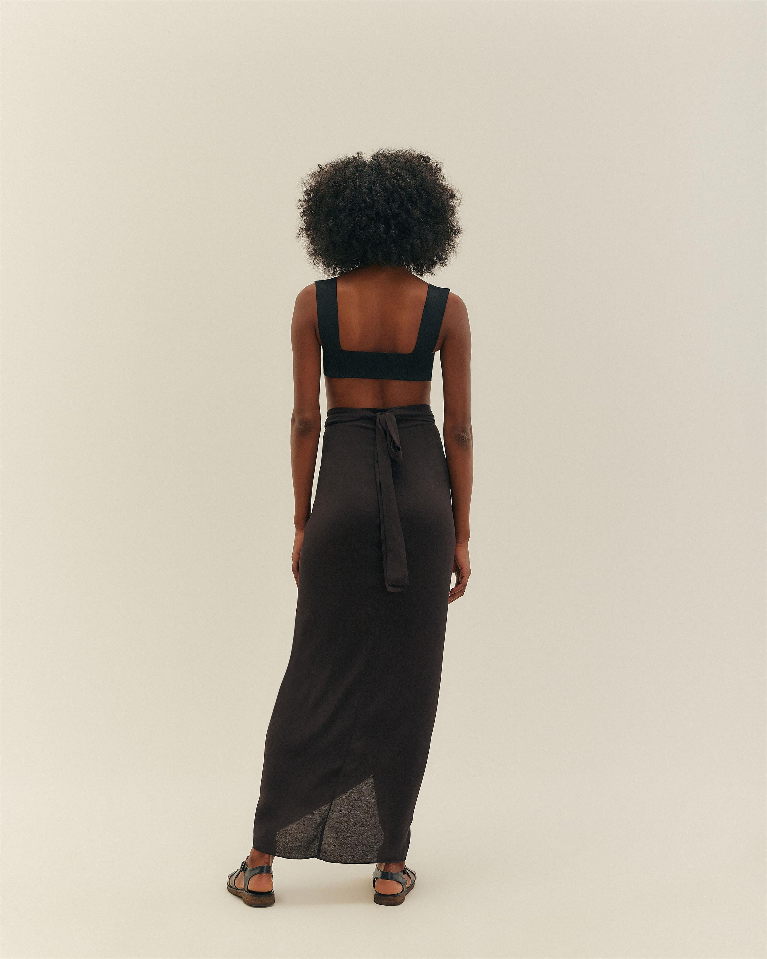 Top Alça Larga Tricot Preto