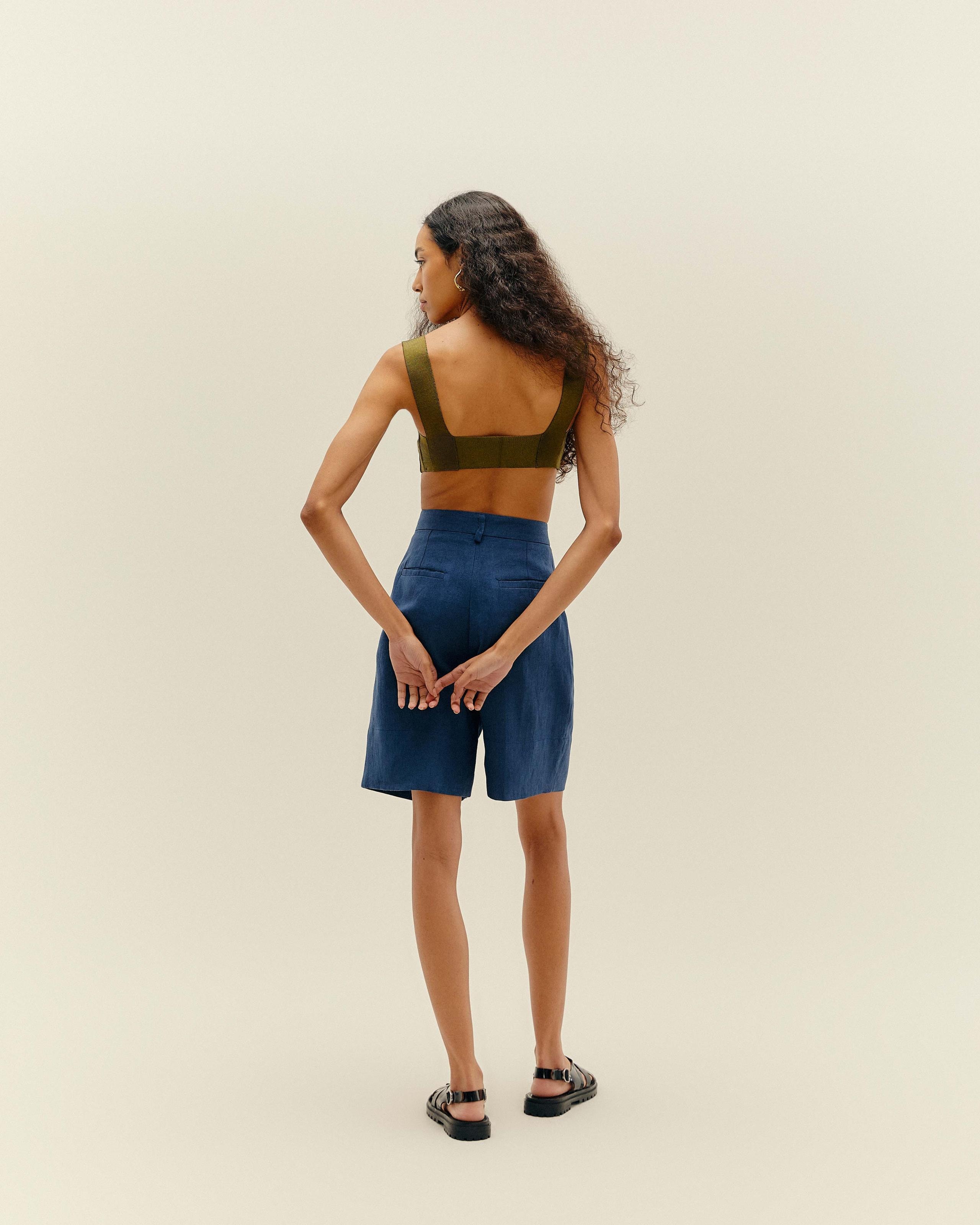 Top Alça Larga Tricot Verde Semente