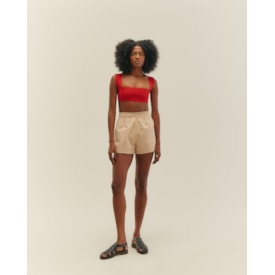 Haight — Top Alça Larga Tricot Vermelho Desvio