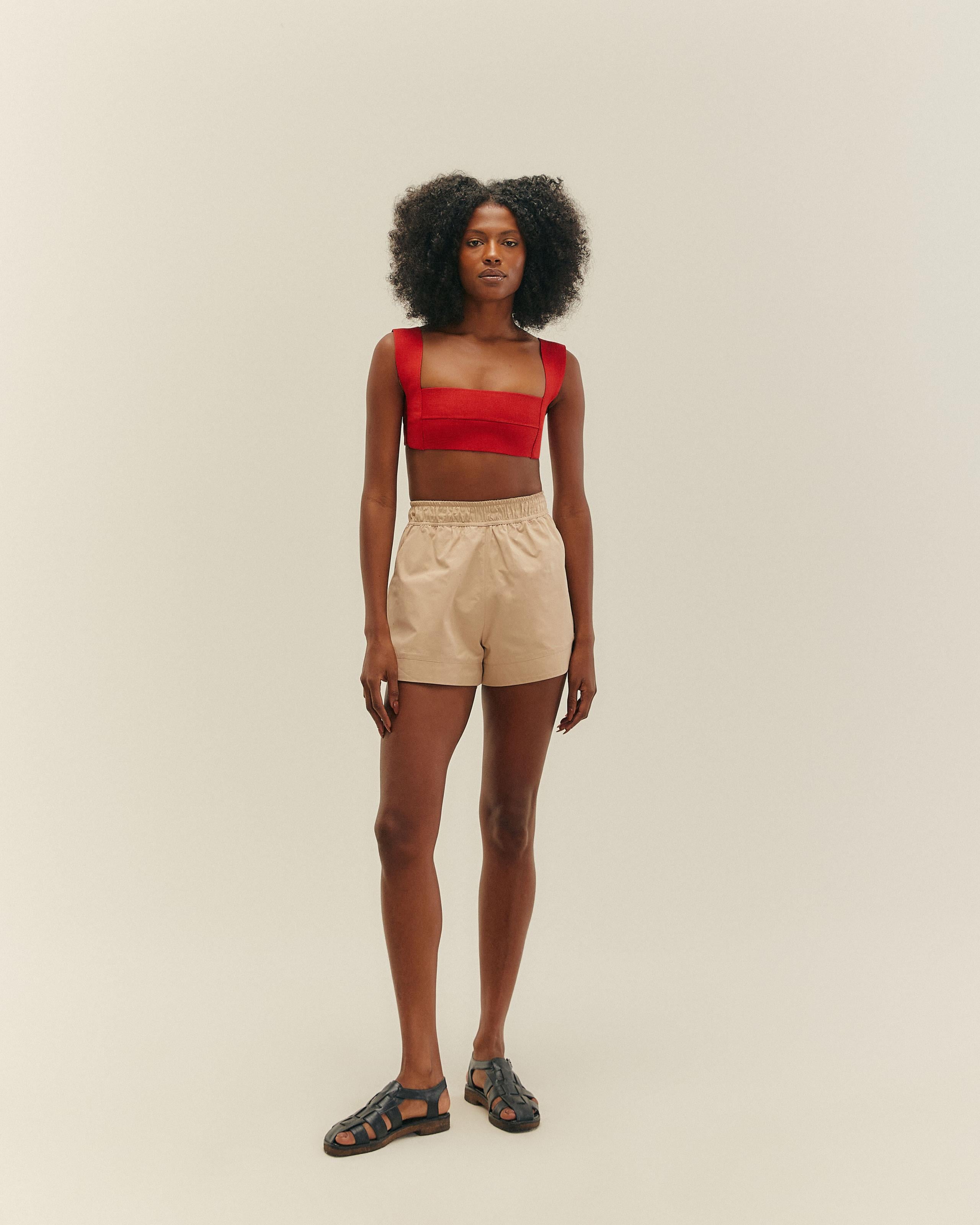 Top Alça Larga Tricot Vermelho Desvio