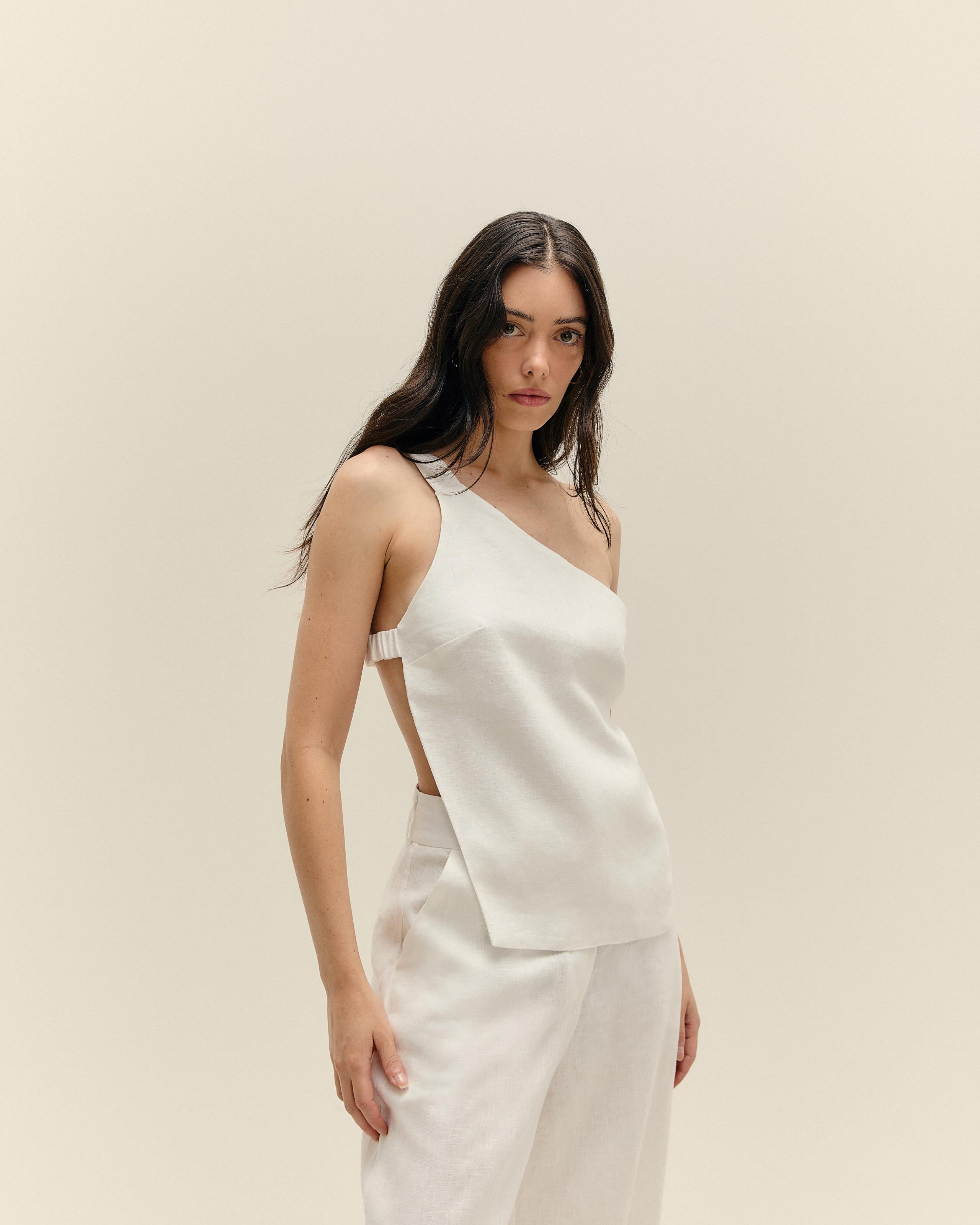 Top Assimétrico Off-White