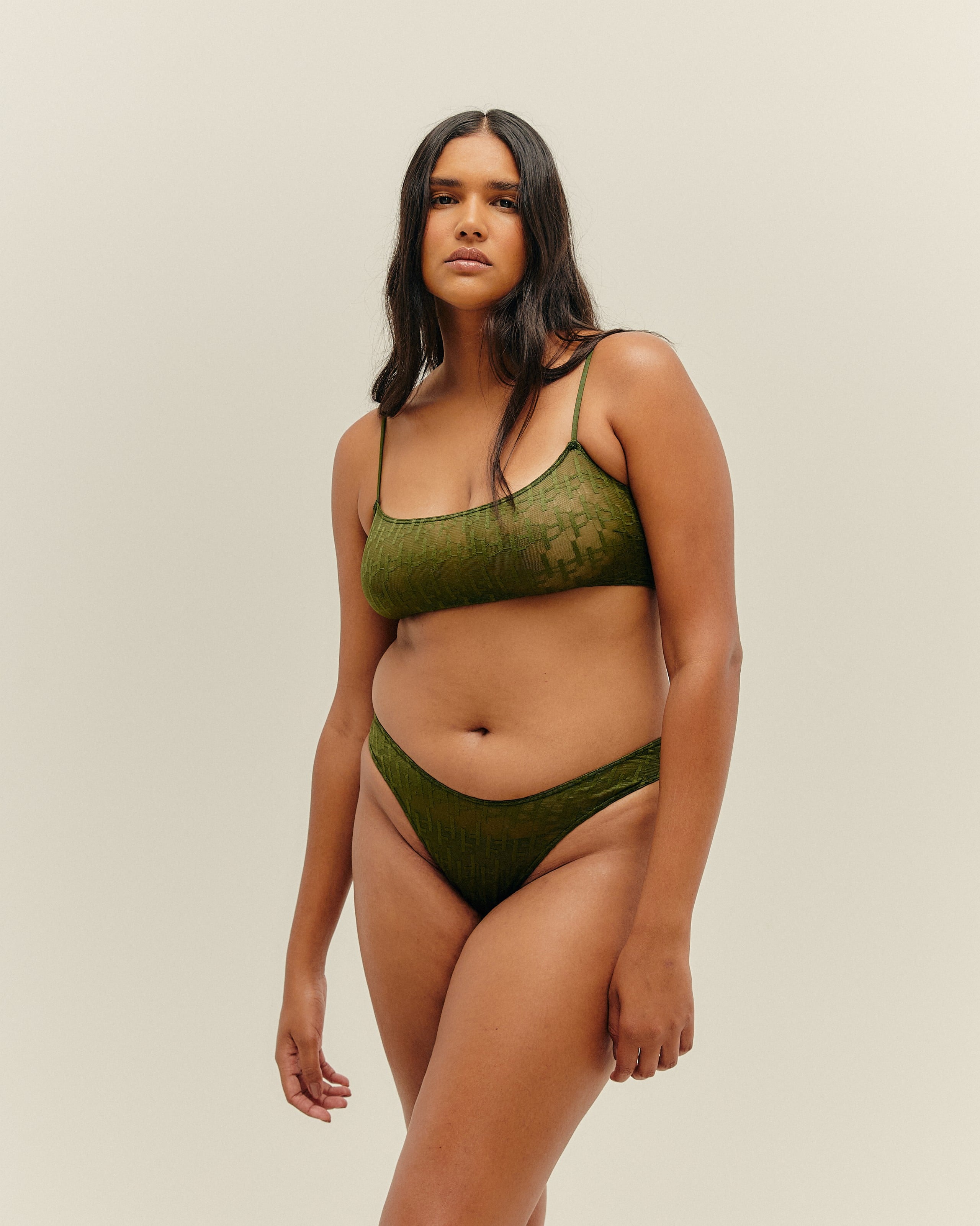 Top Bethania Renda Estampa h Verde