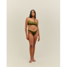 Haight — Top Bethania Renda Estampa H Verde