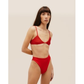 Haight — Top Cora Nervura Vermelho Desvio