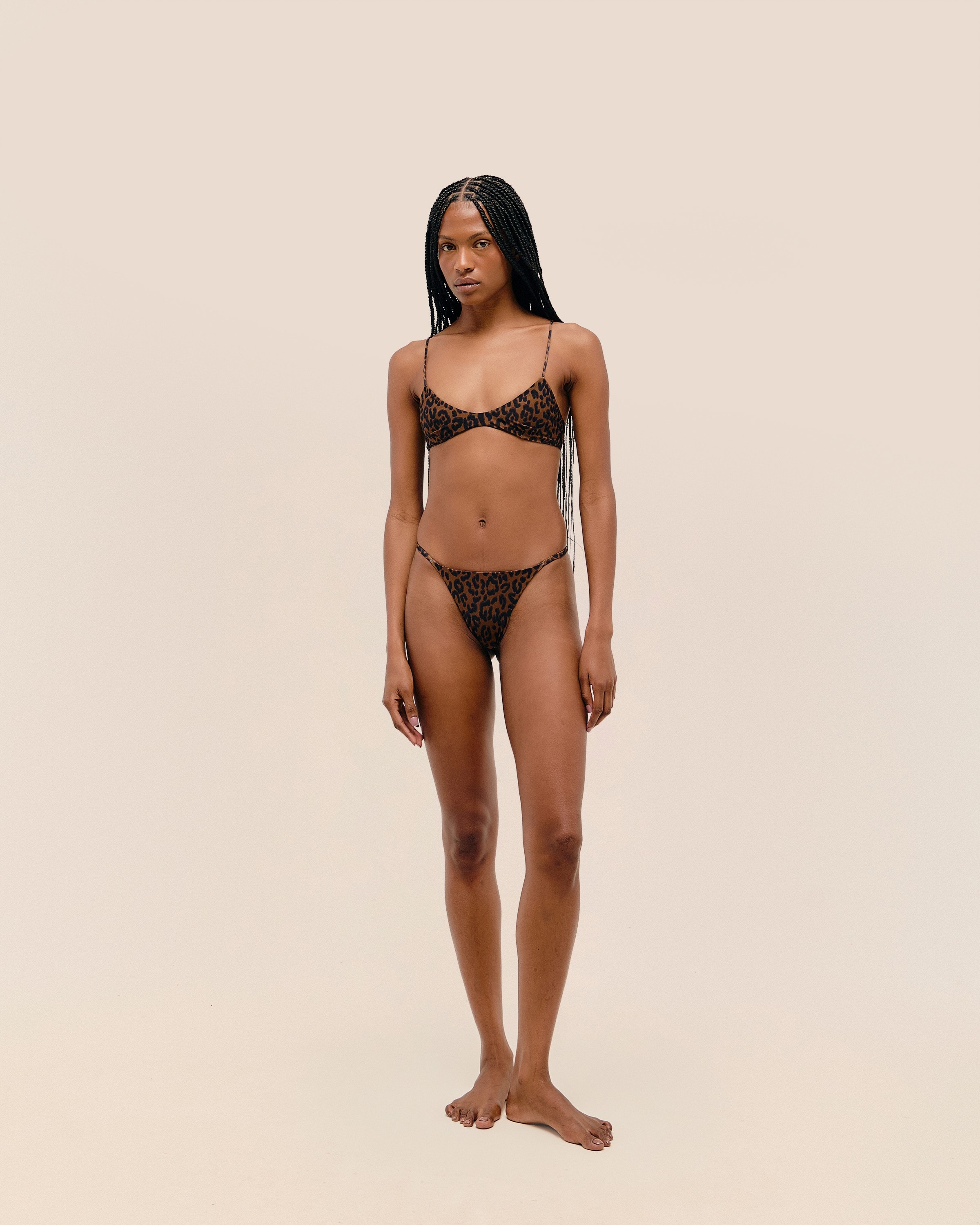 Top Cris Regulável Estampado Onça Noir