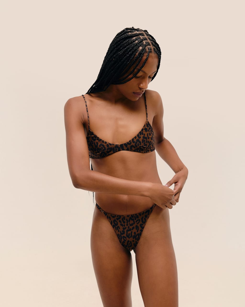 Top Cris Regulável Estampado Onça Noir