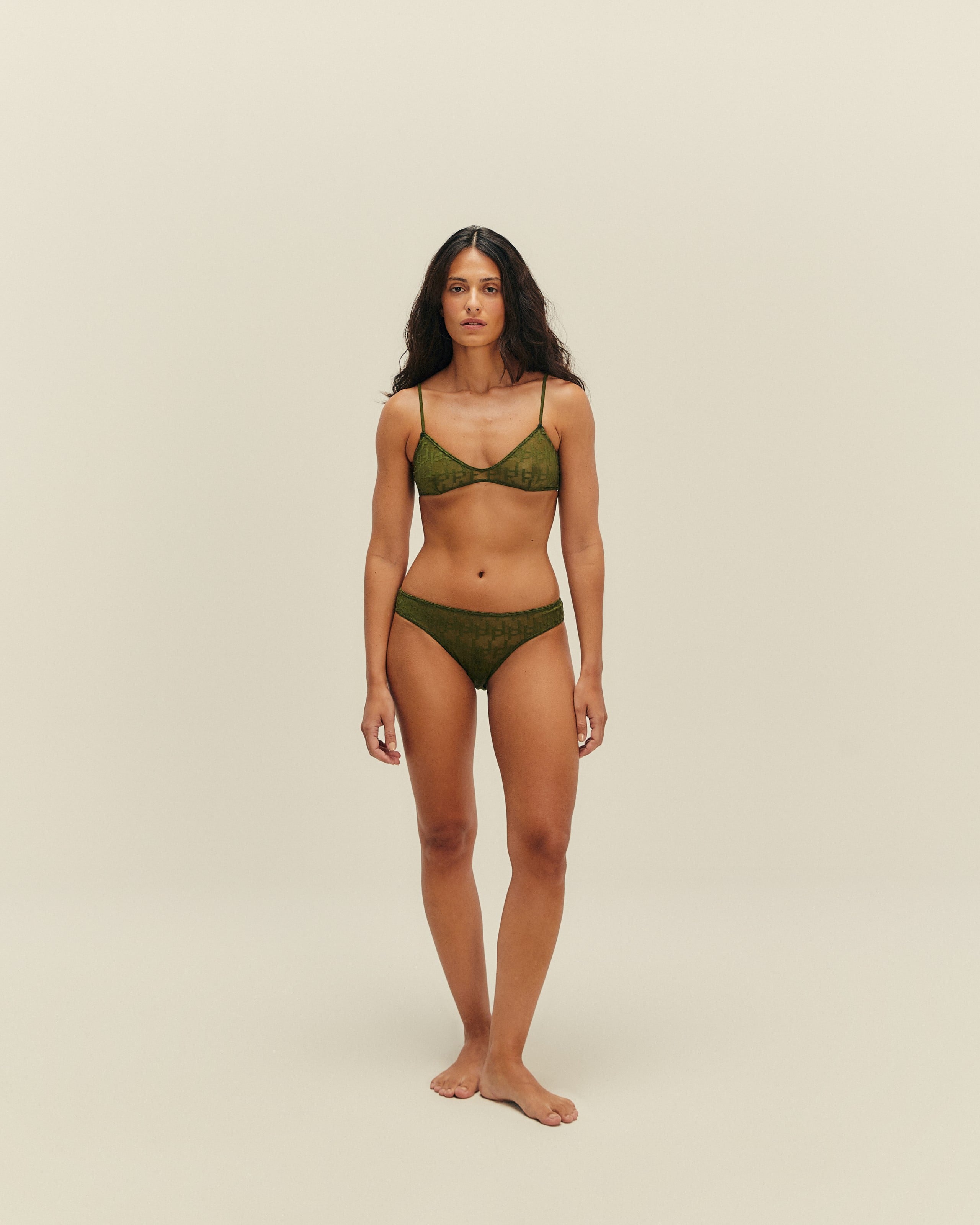 Top Cris Renda Estampa h Verde