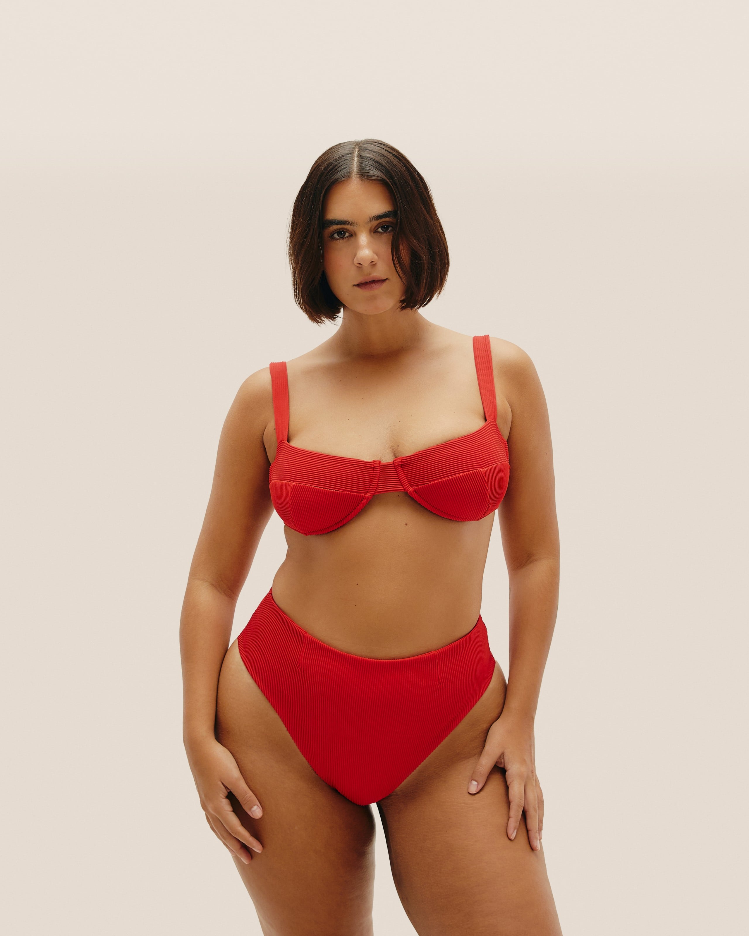 Top Gaia Nervura Regulável Vermelho Desvio