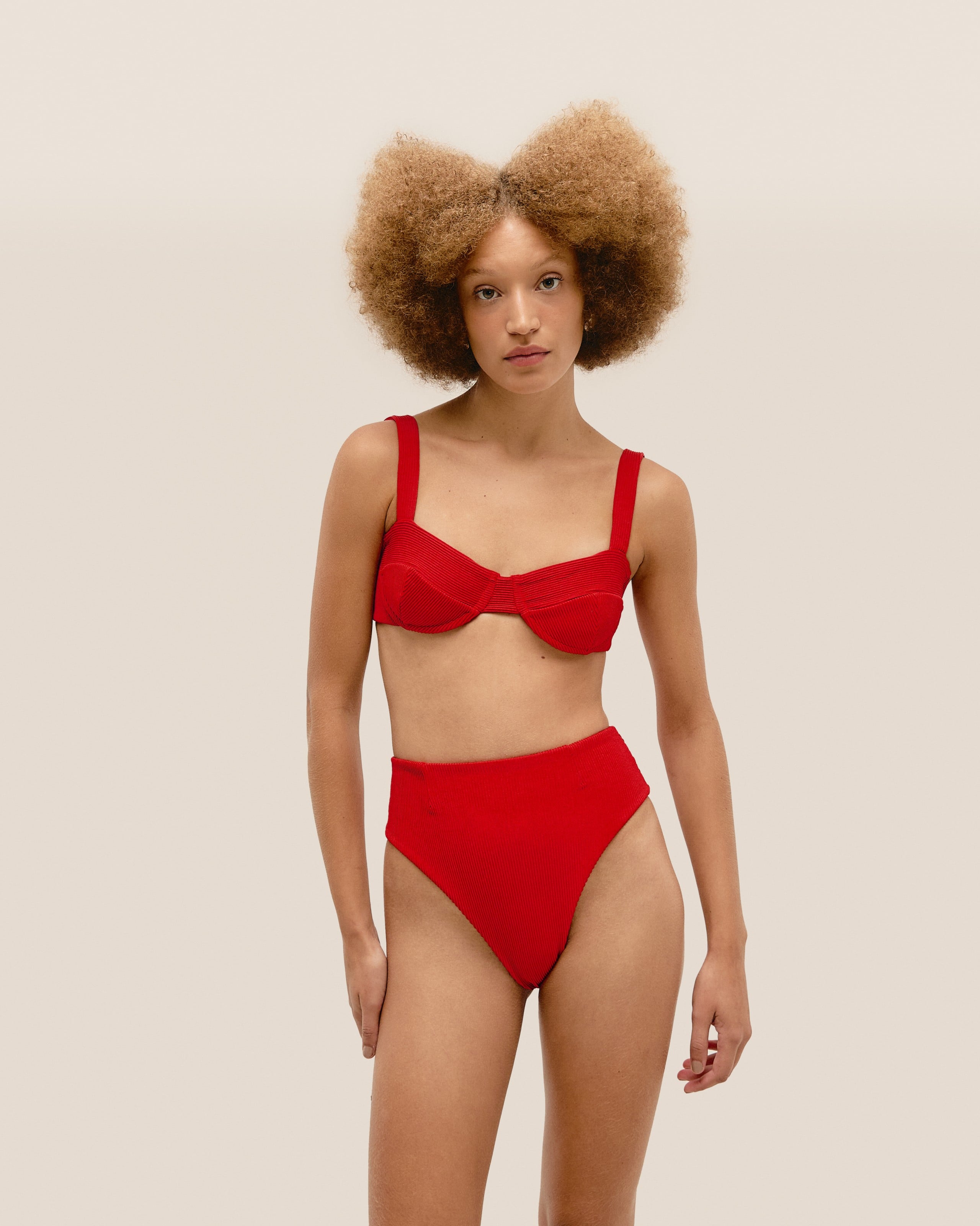 Top Gaia Nervura Regulável Vermelho Desvio