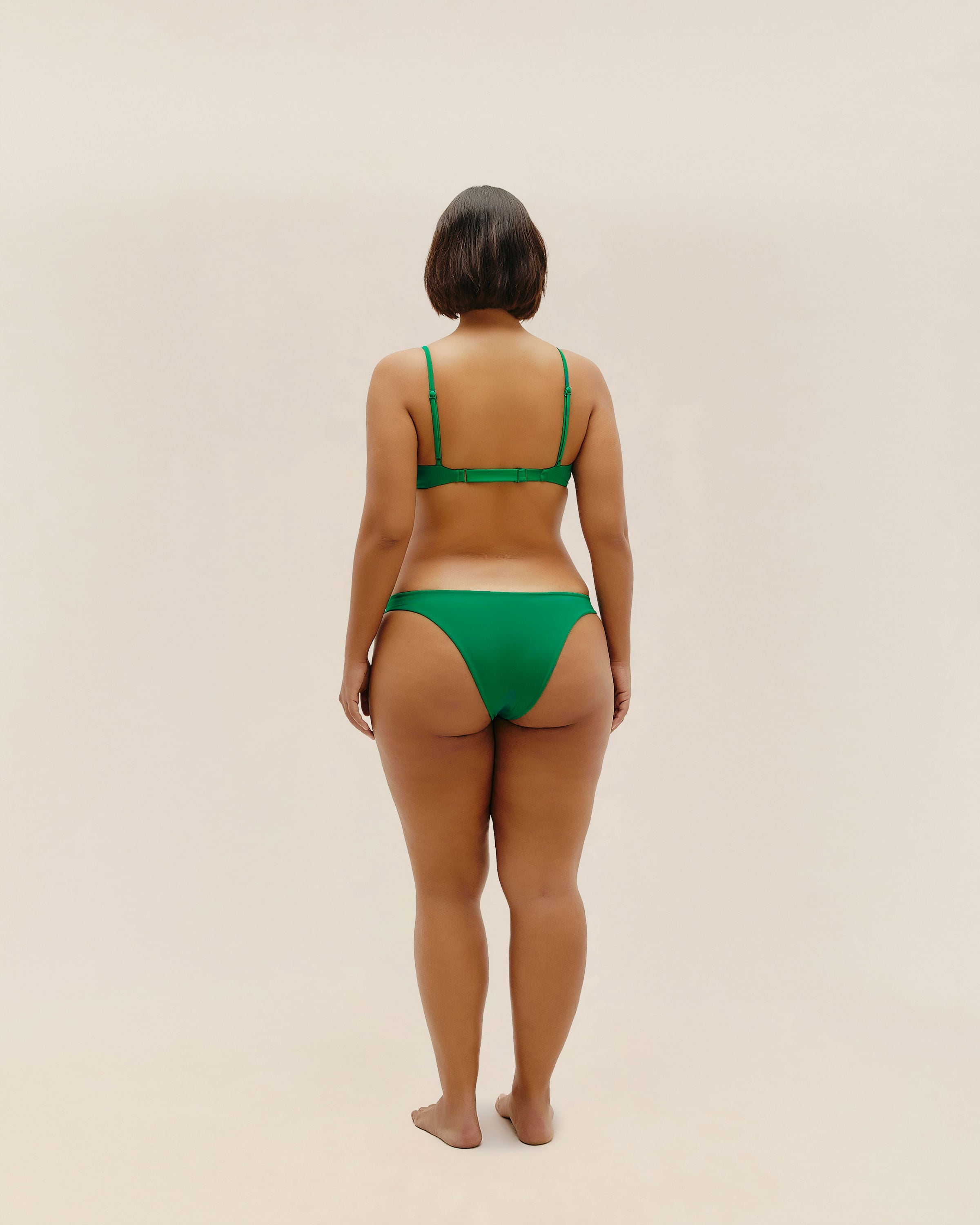 Top Meia Taça Regulável Verde Vintage