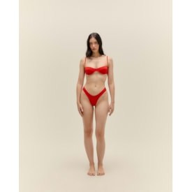 Haight — Top Meia Taça Regulável Vermelho Desvio