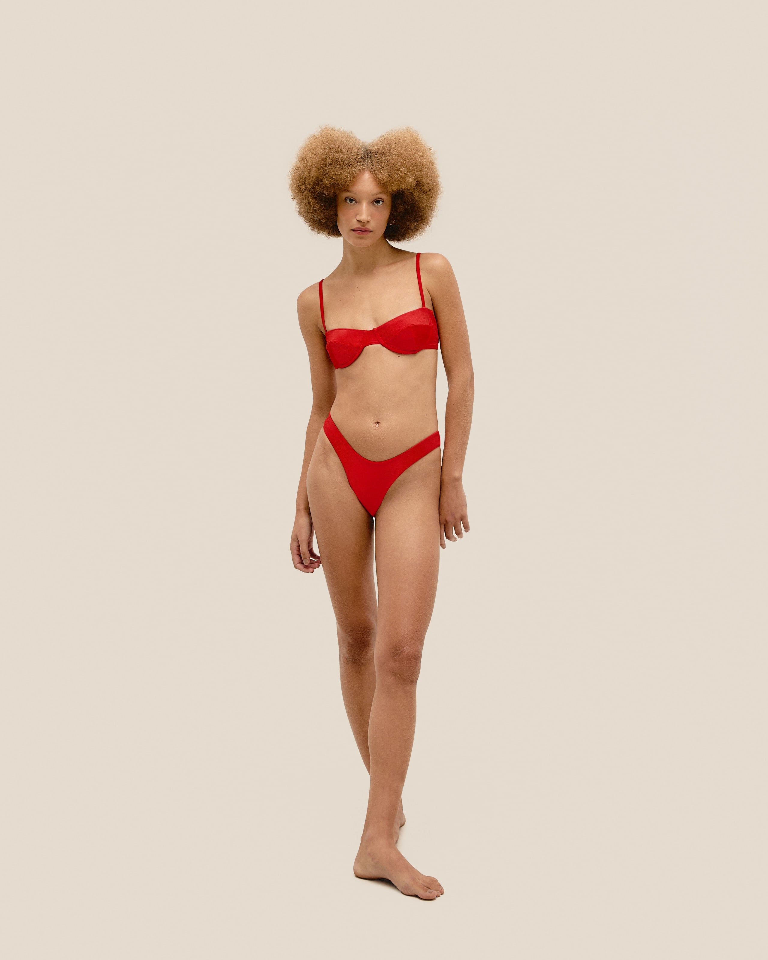 Top Meia Taça Vermelho Desvio