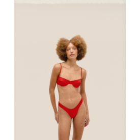 Haight — Top Meia Taça Vermelho Desvio