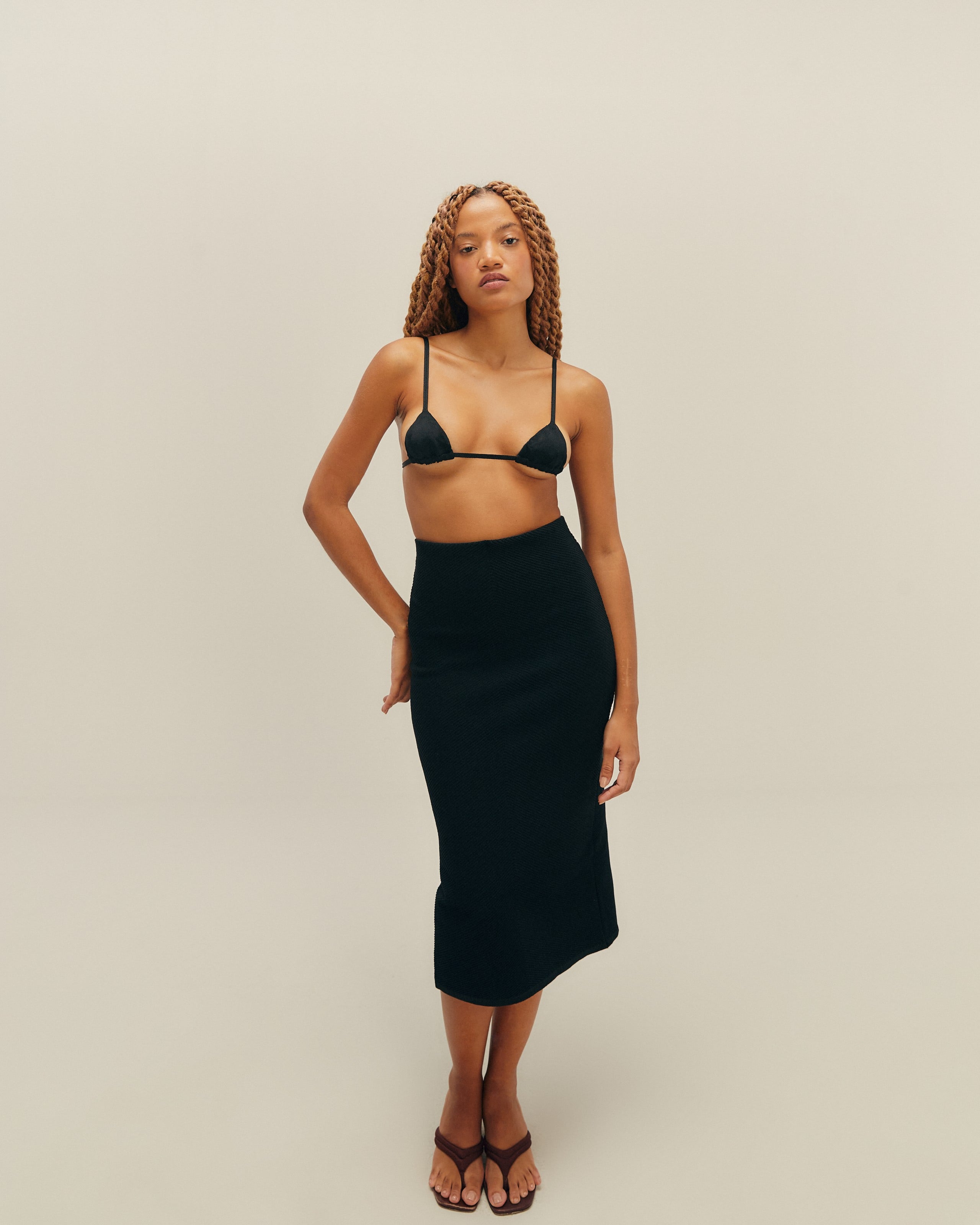 Top Mini Tricot Preto