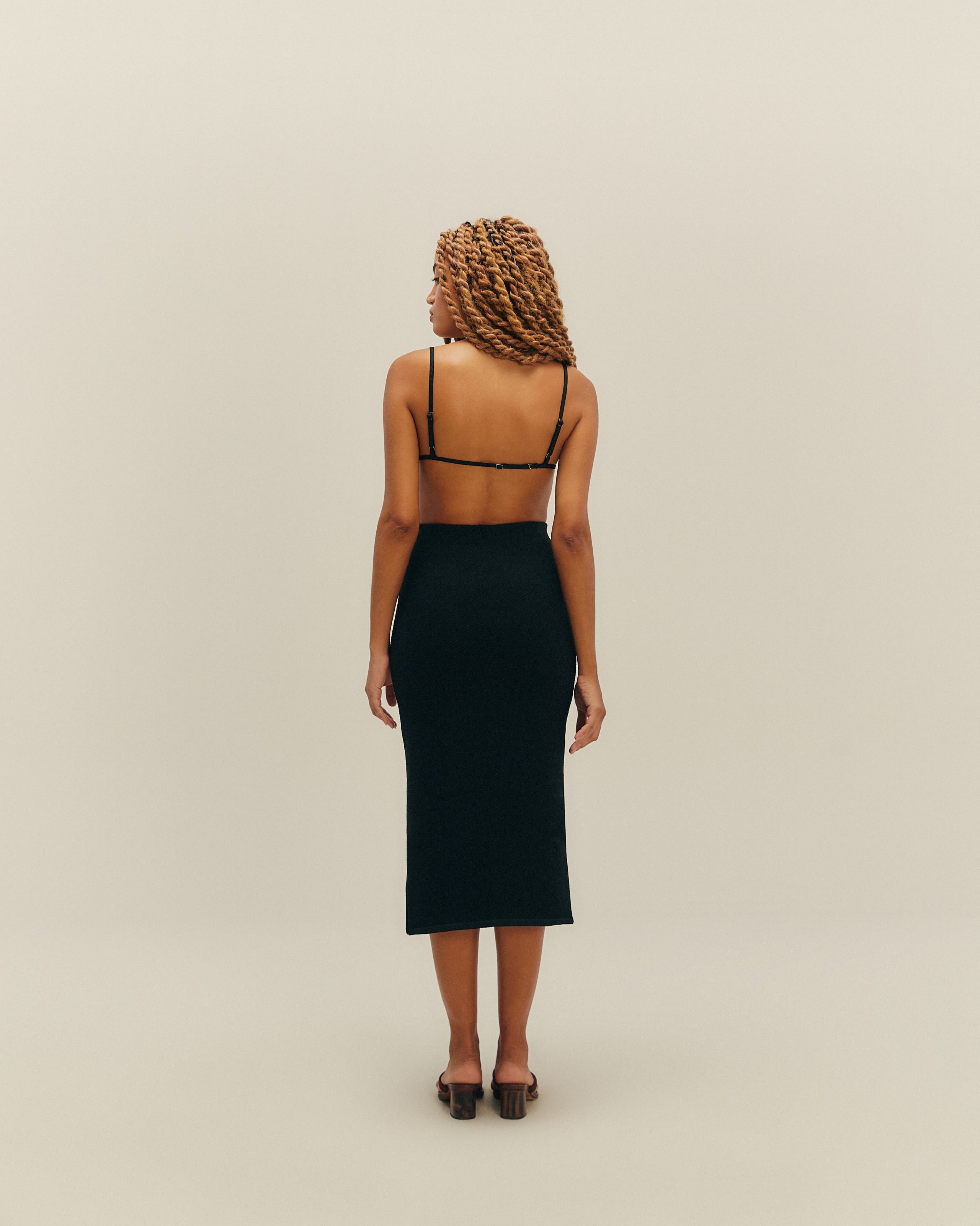 Top Mini Tricot Preto