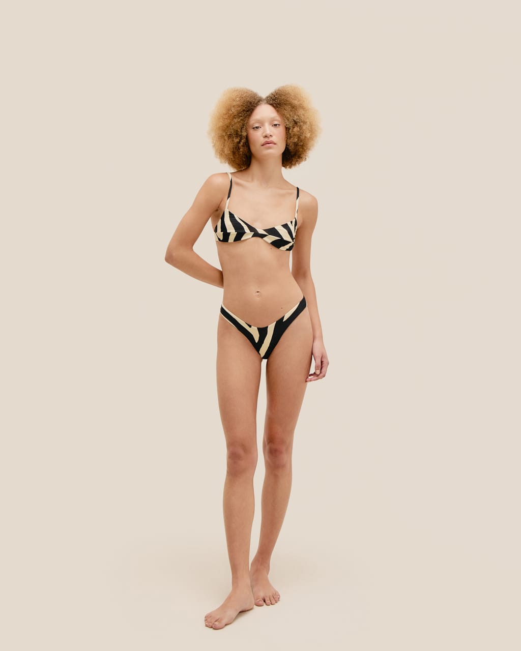 Top Monica Regulavel Estampado Zebra Diagonal