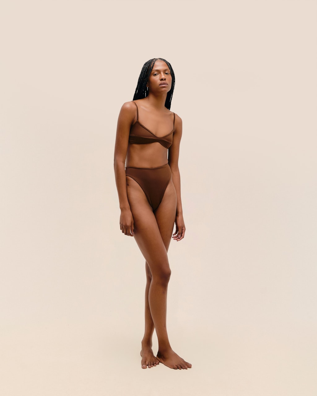 Top Mônica Regulável Marrom Brauna