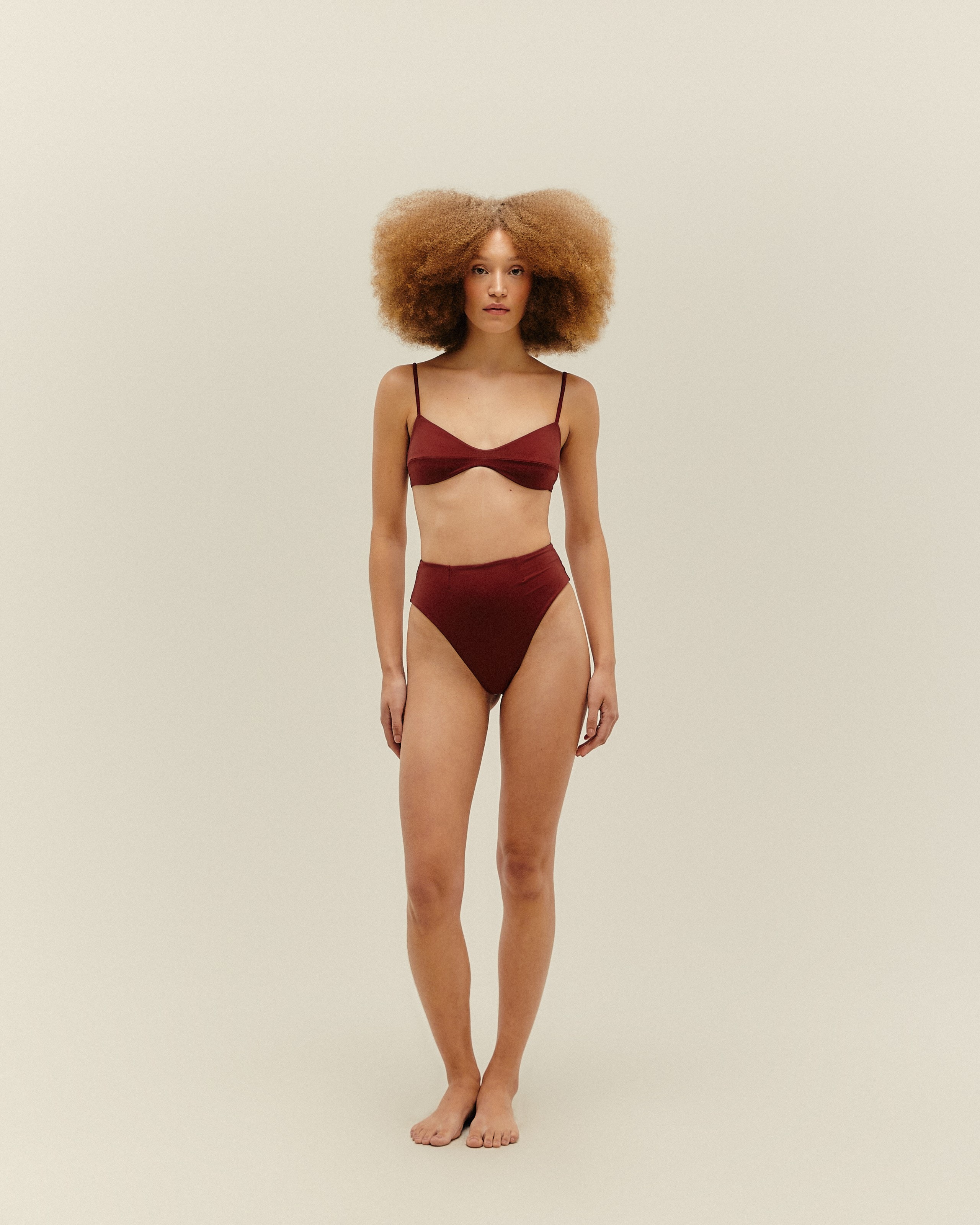 Top Mônica Regulável Vinho Marsala