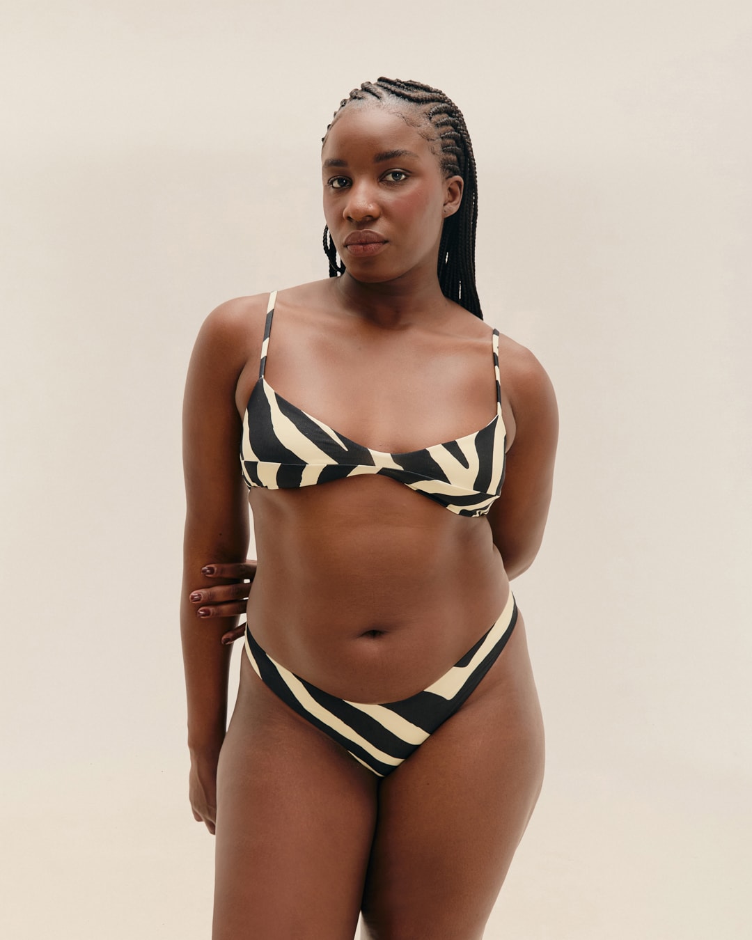 Top Monica Regulavel Zebra Diagonal