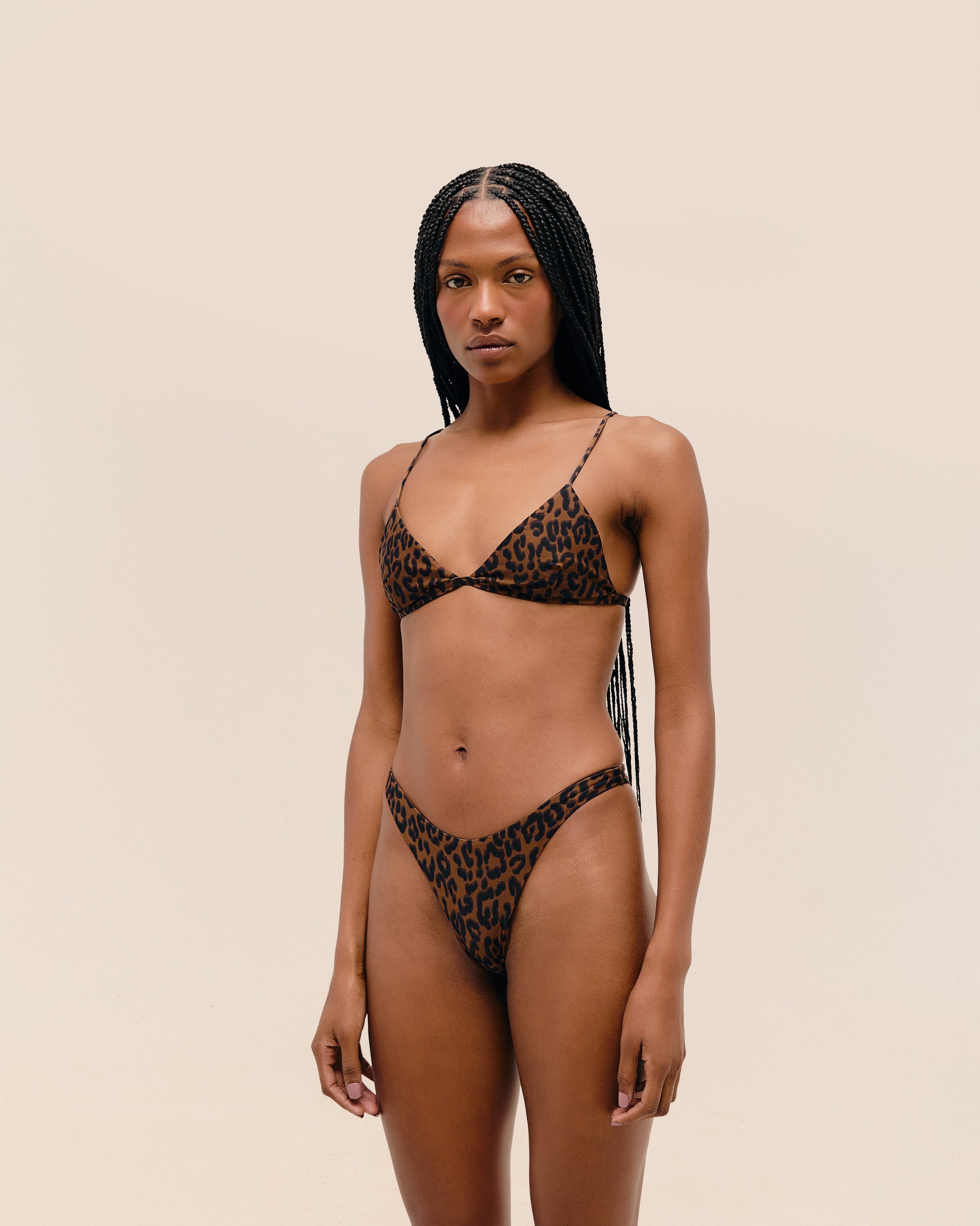 Top Olivia Regulável Estampado Onça Noir