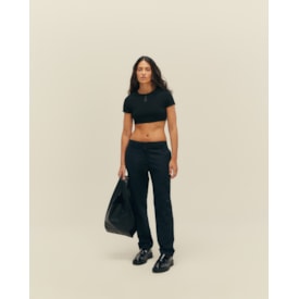 Haight — Top Raglan Crepe Preto