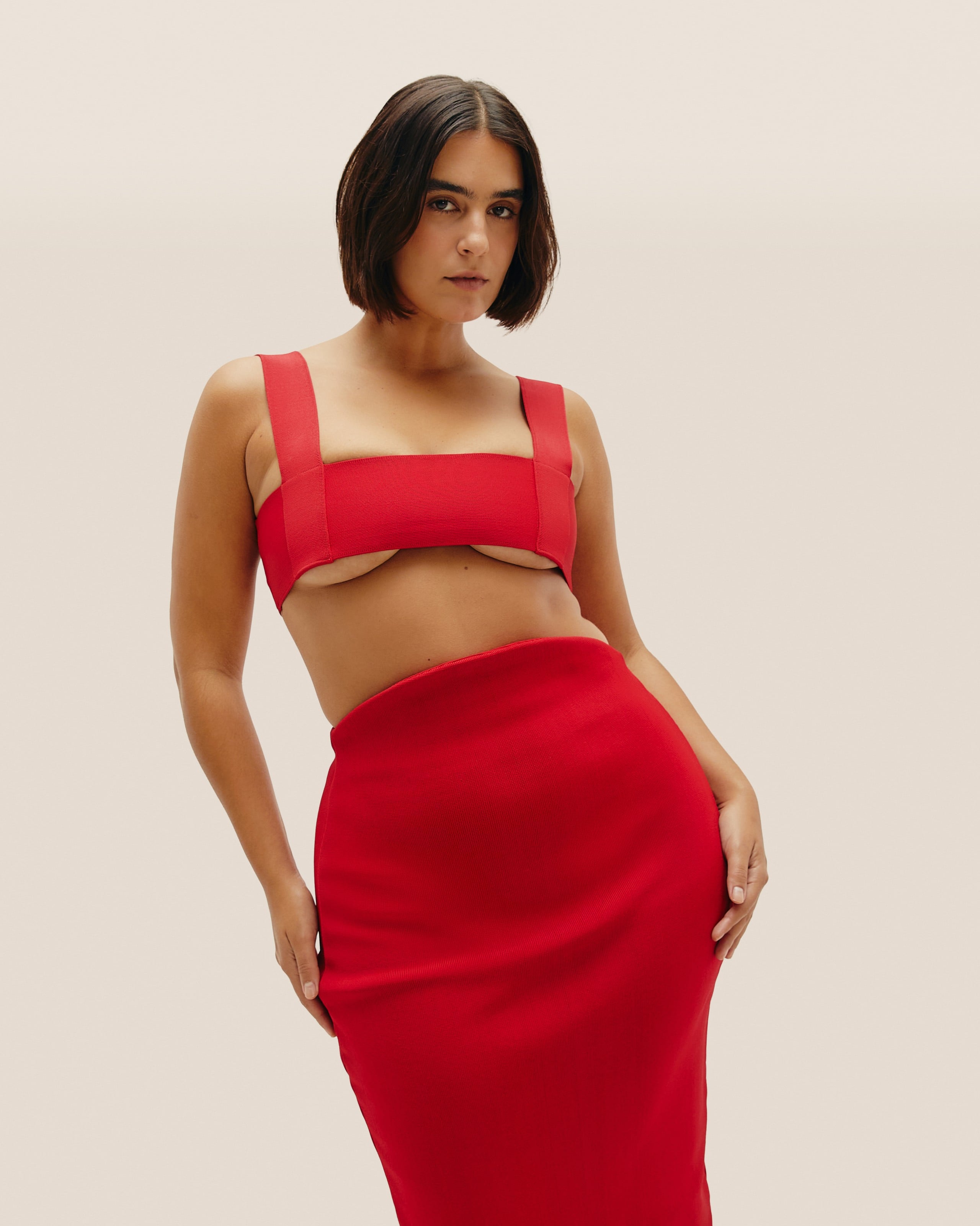 Top Tai Tricot Vermelho Desvio