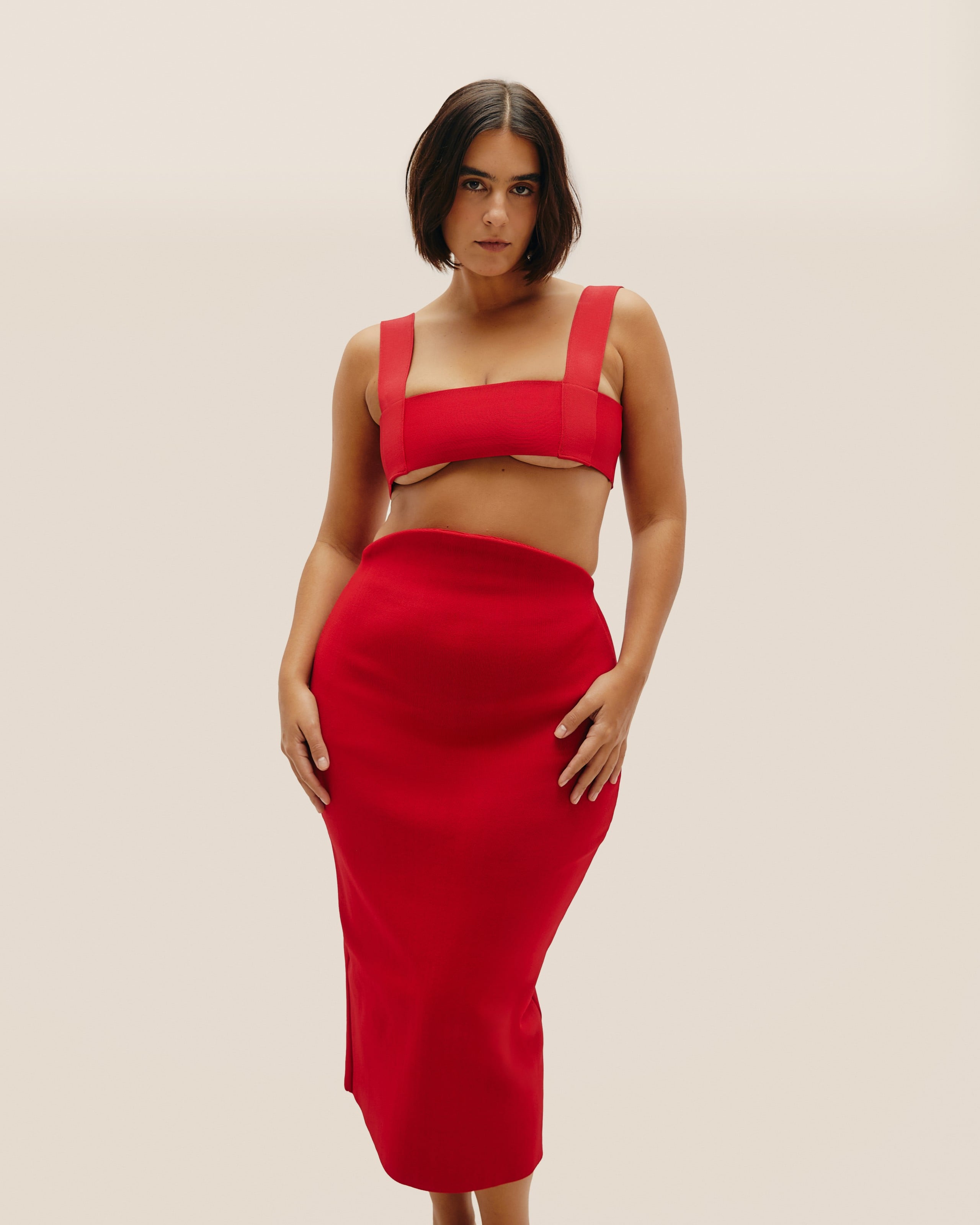 Top Tai Tricot Vermelho Desvio
