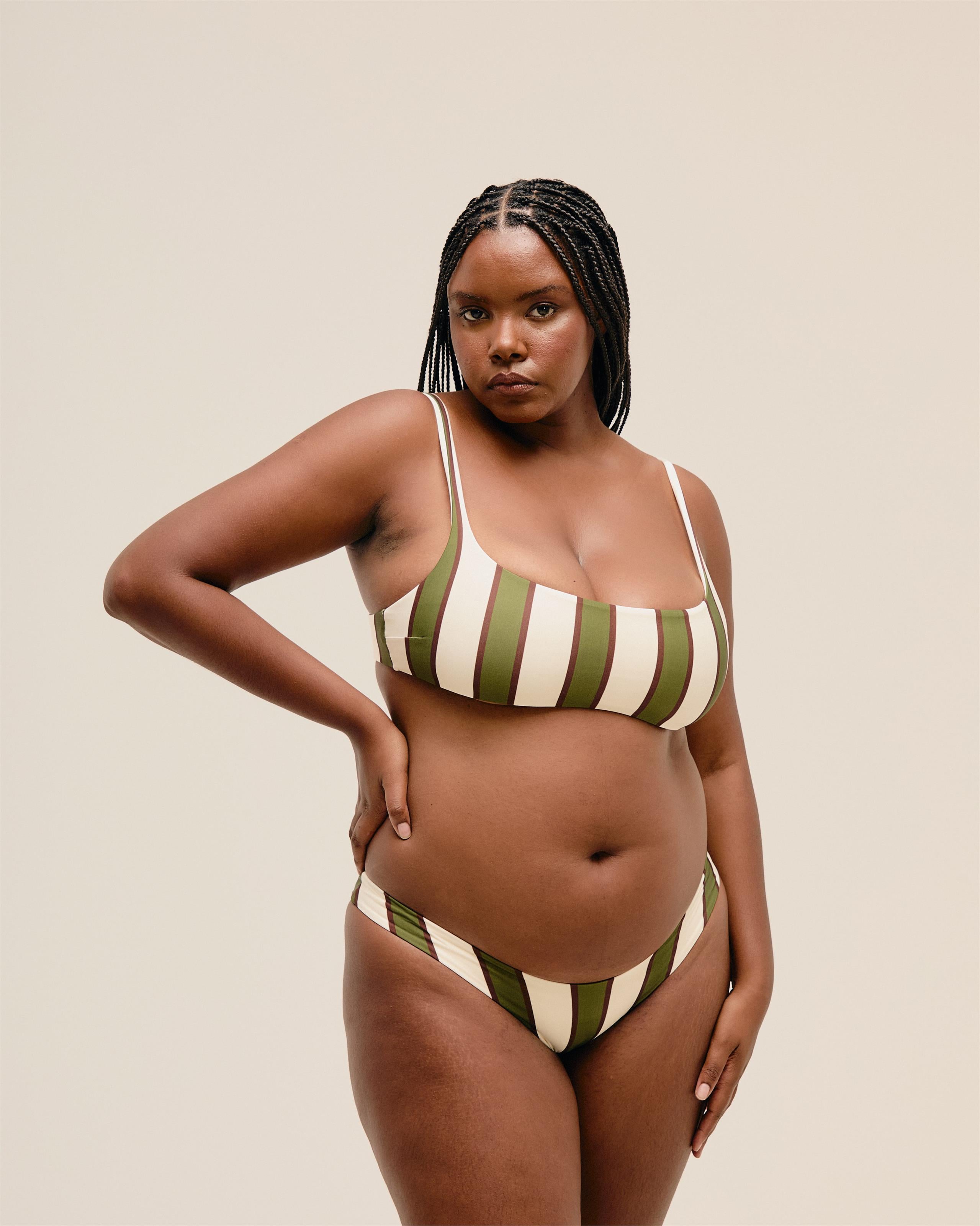 Top Thidu Estampado Listras Verde
