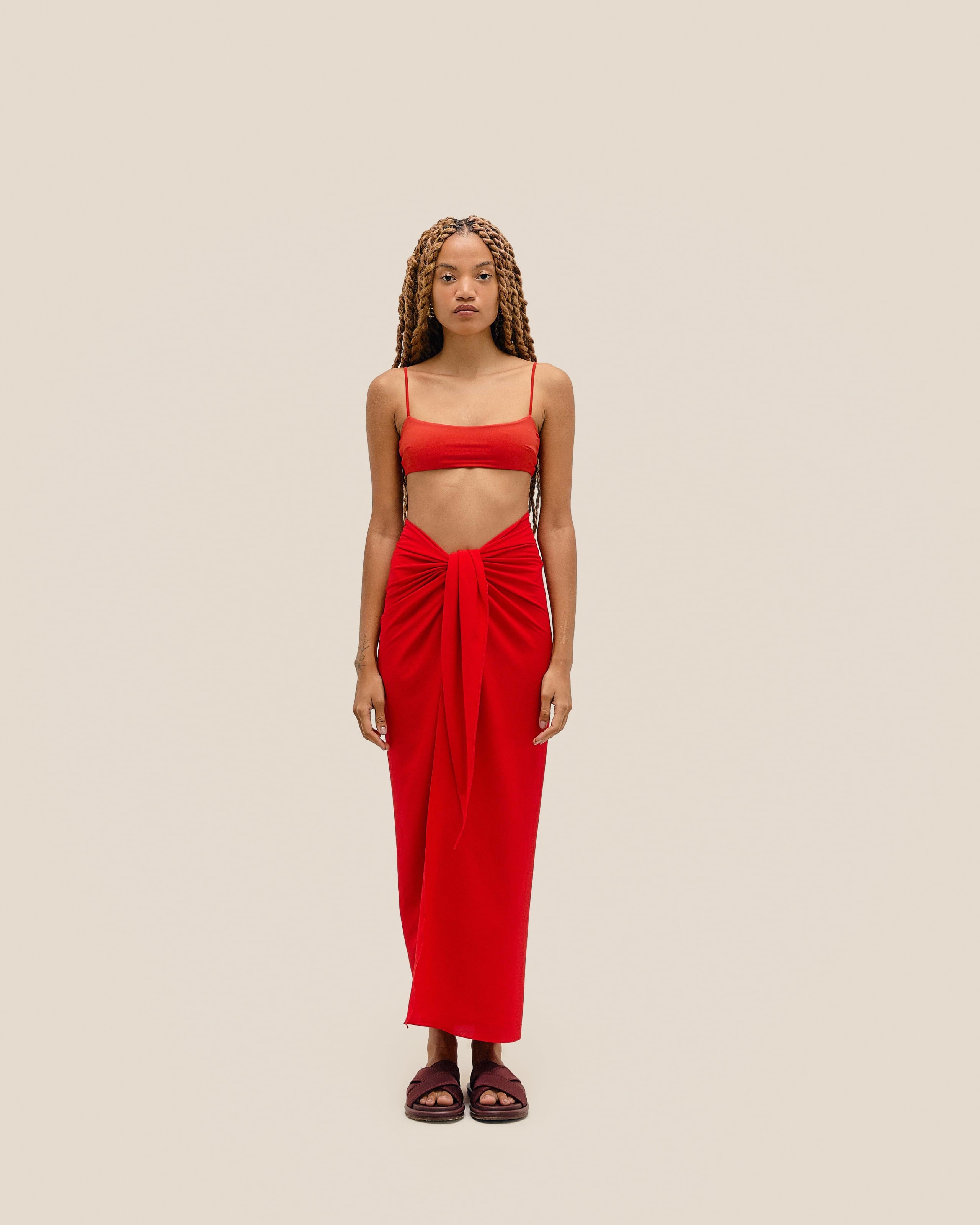 Túnica Amarração Vermelho Desvio