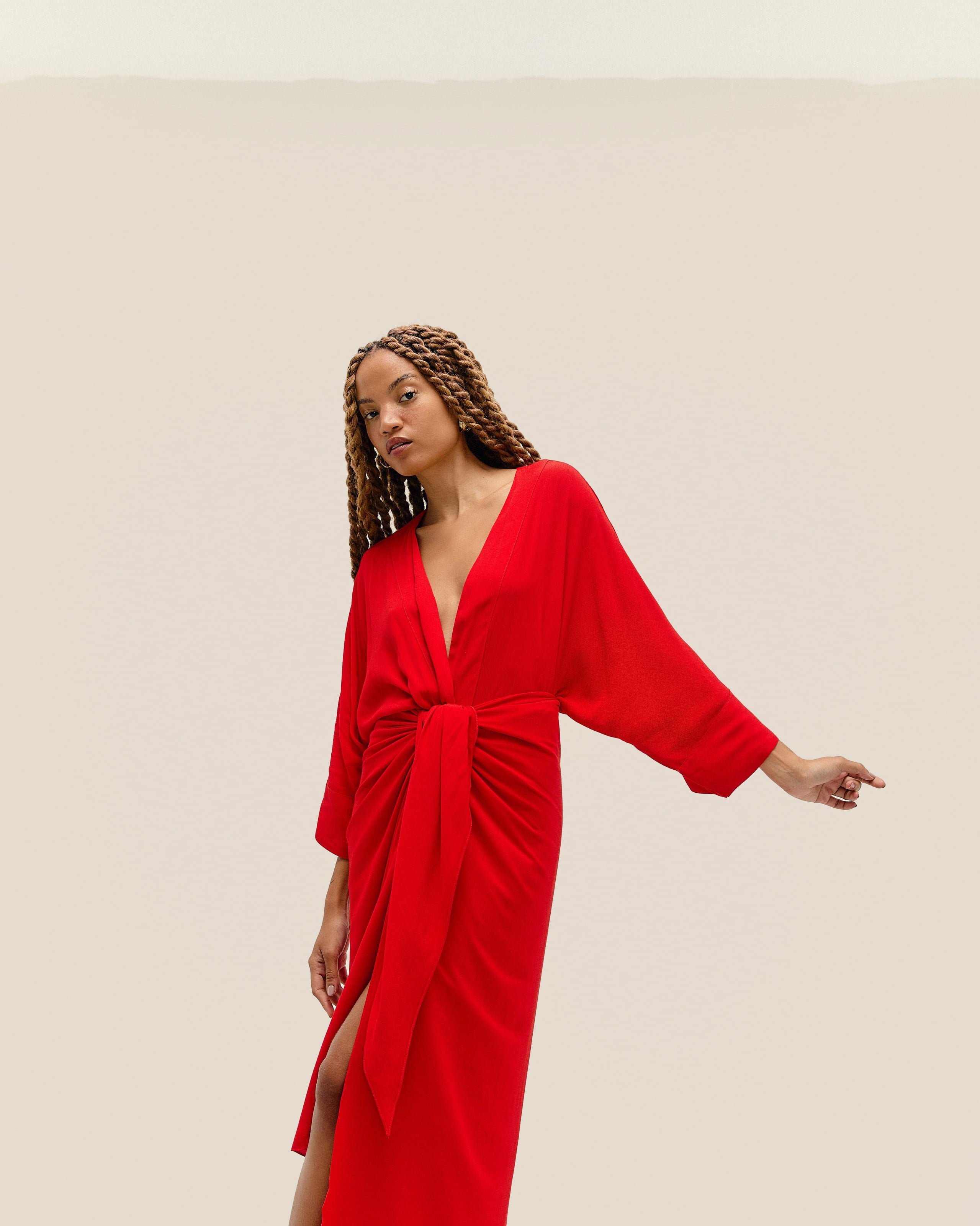 Túnica Amarração Vermelho Desvio
