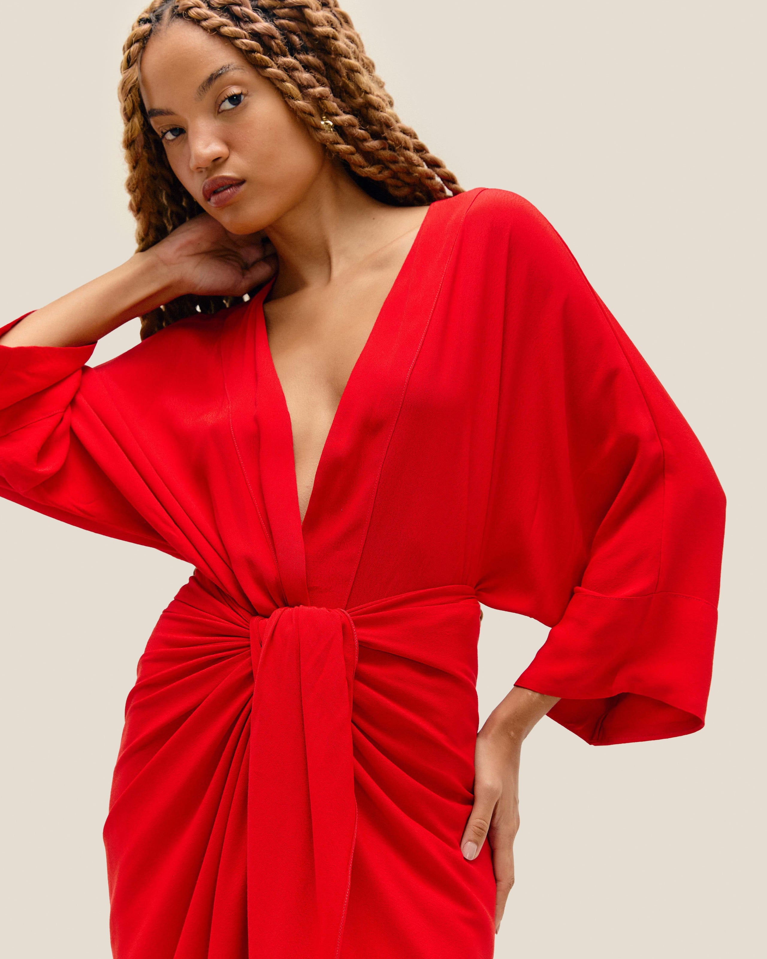 Túnica Amarração Vermelho Desvio
