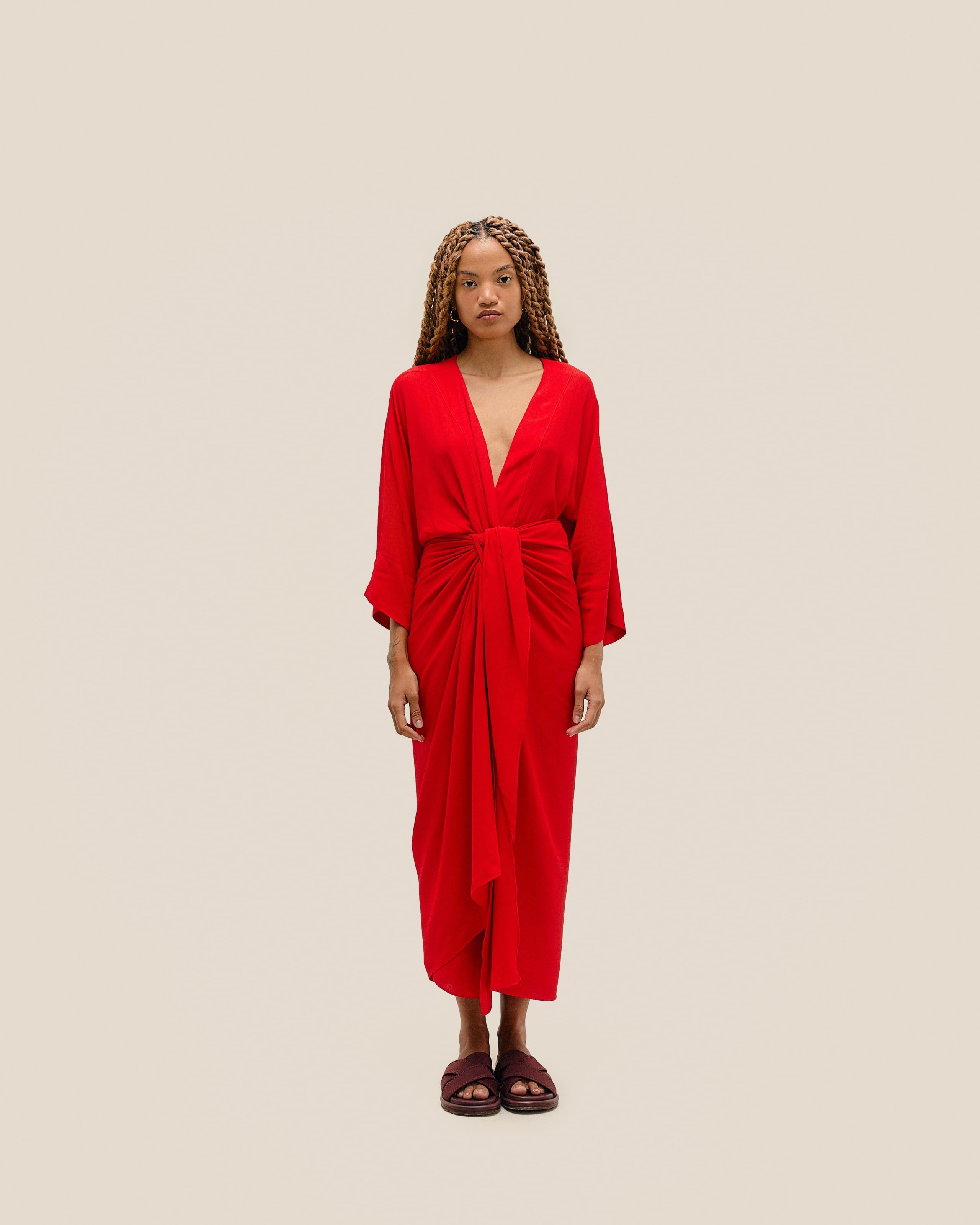 Túnica Amarração Vermelho Desvio