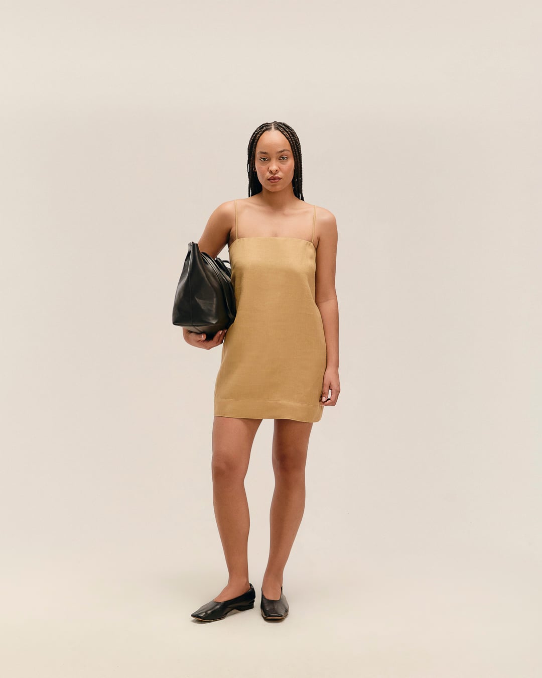 Vestido Alice Mini Linho Bege Satu